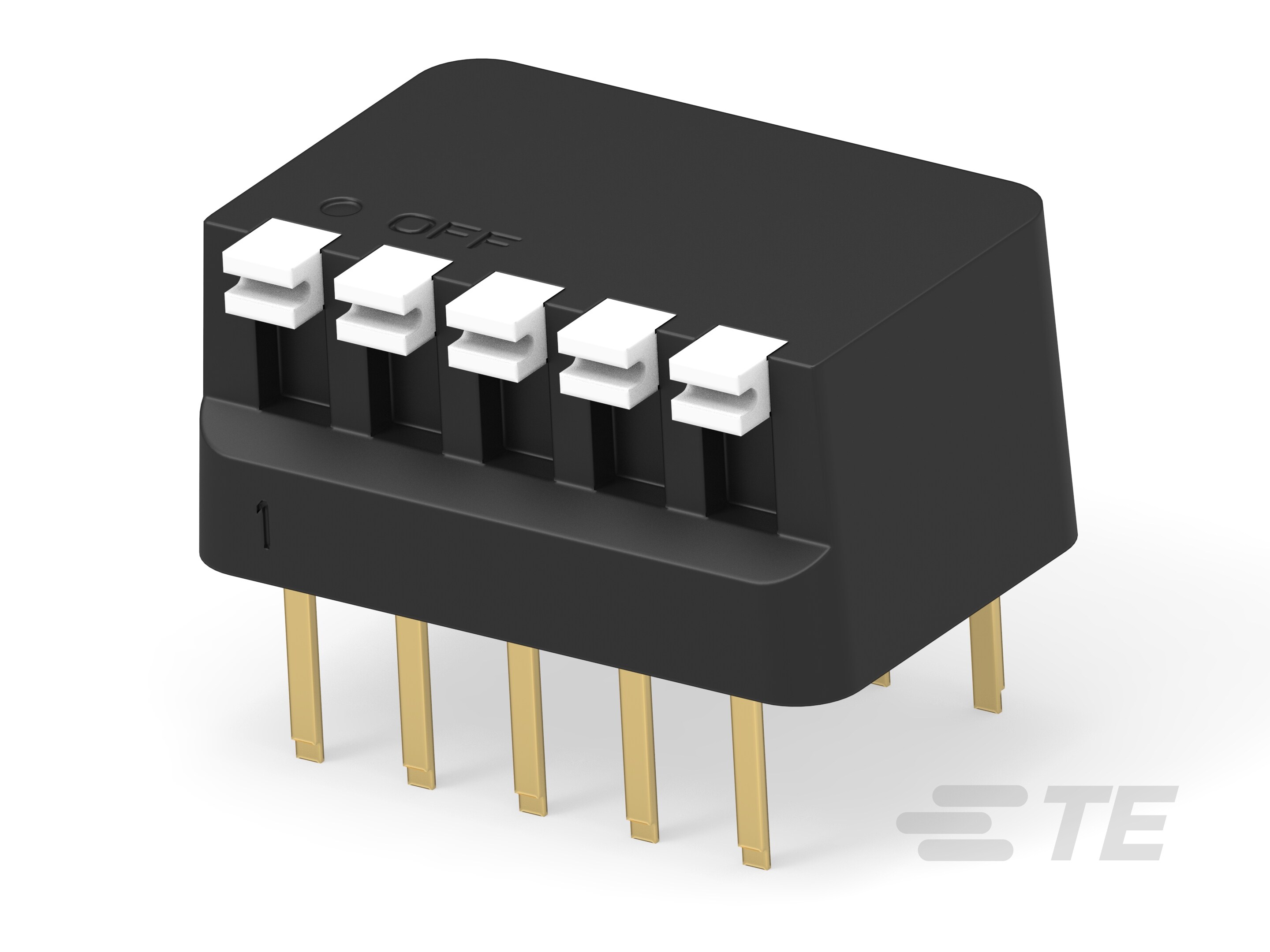 RIGHT ANGLE DIP SW 5 P SEALED-1-5435802-6