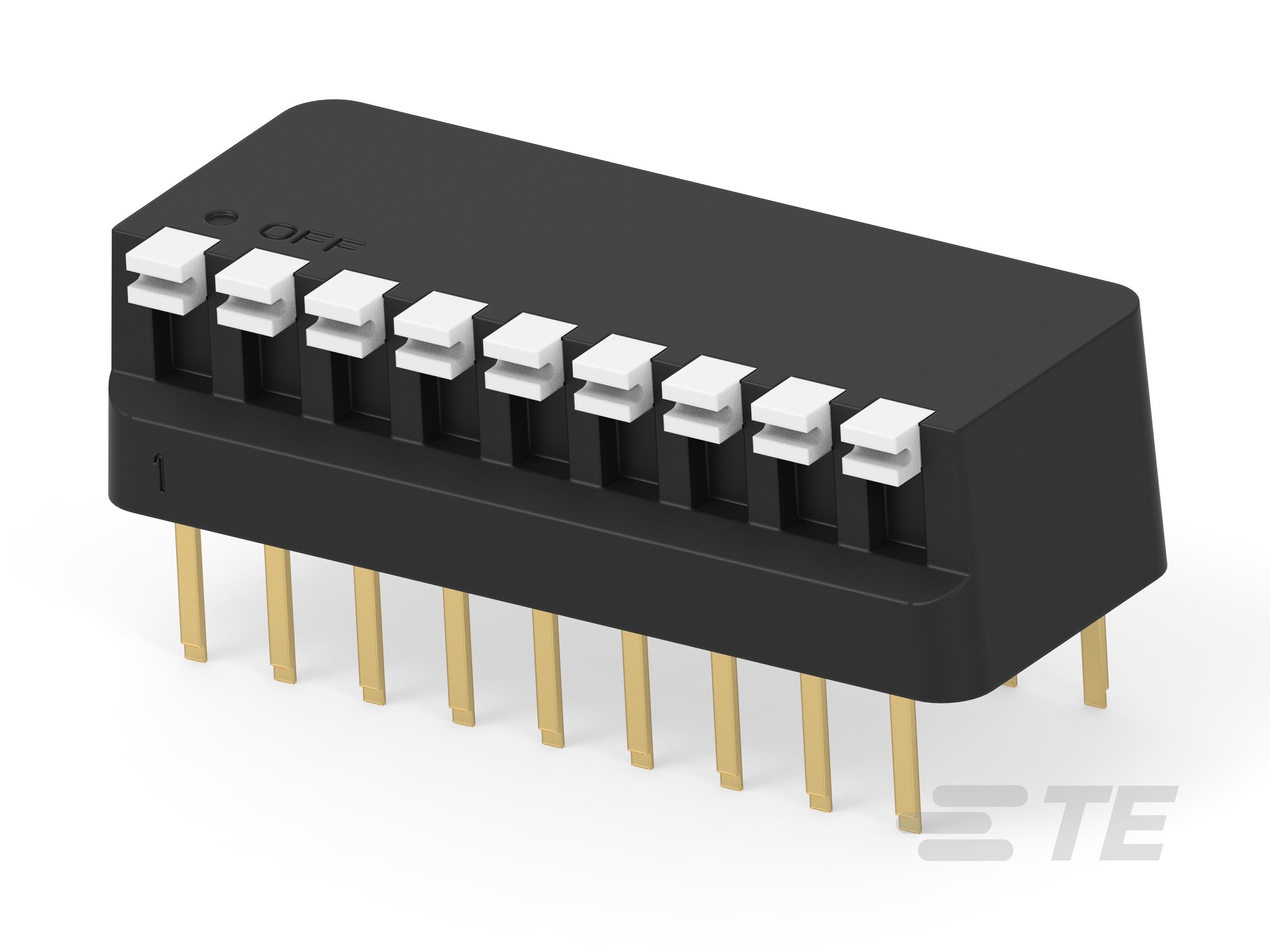 RIGHT ANGLE DIP SW 9 P SEALED-1-5435802-9