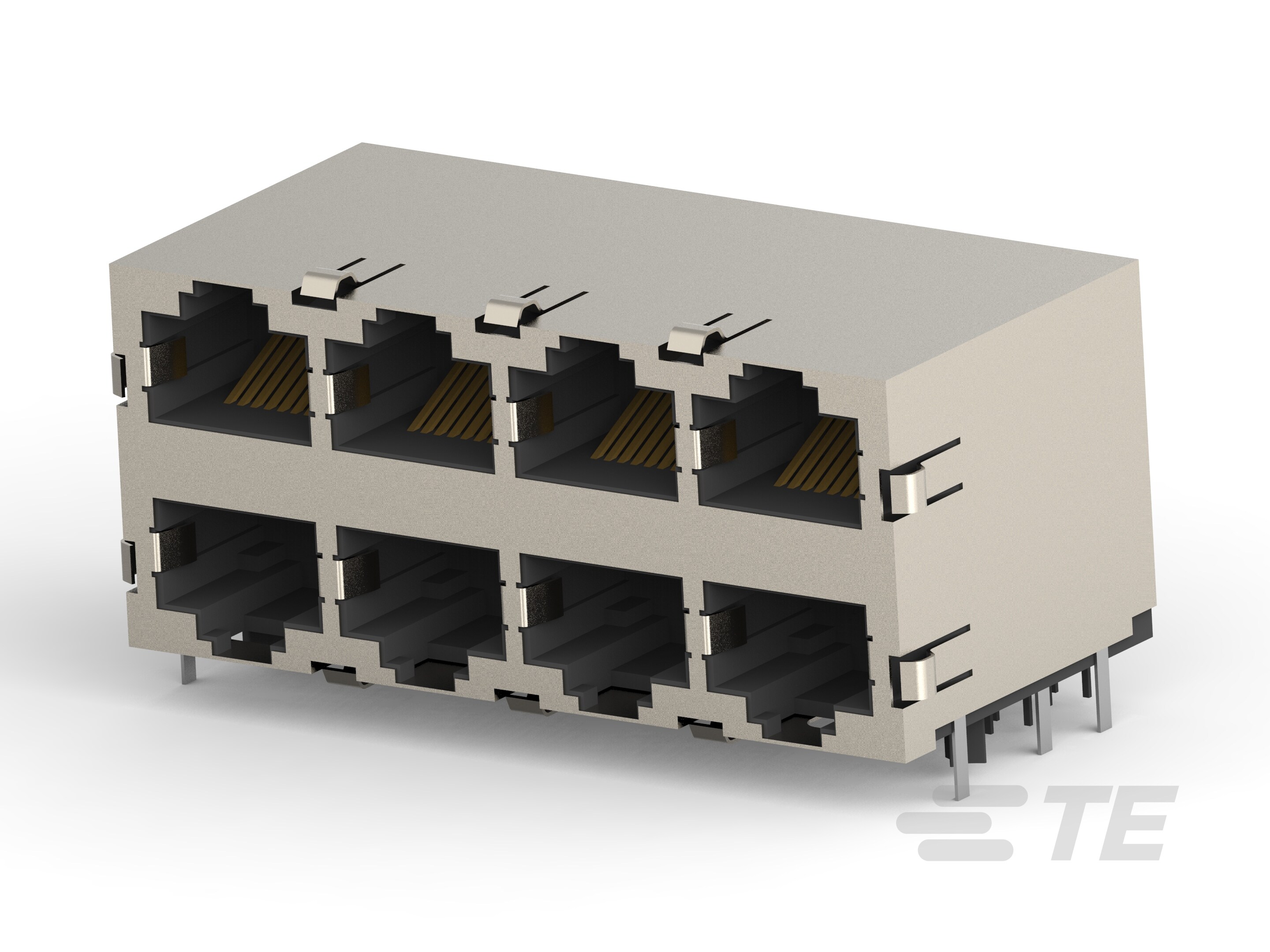 STK MJ ASSY,8POS,2X4,SHLD,CAT5-1-5569262-1