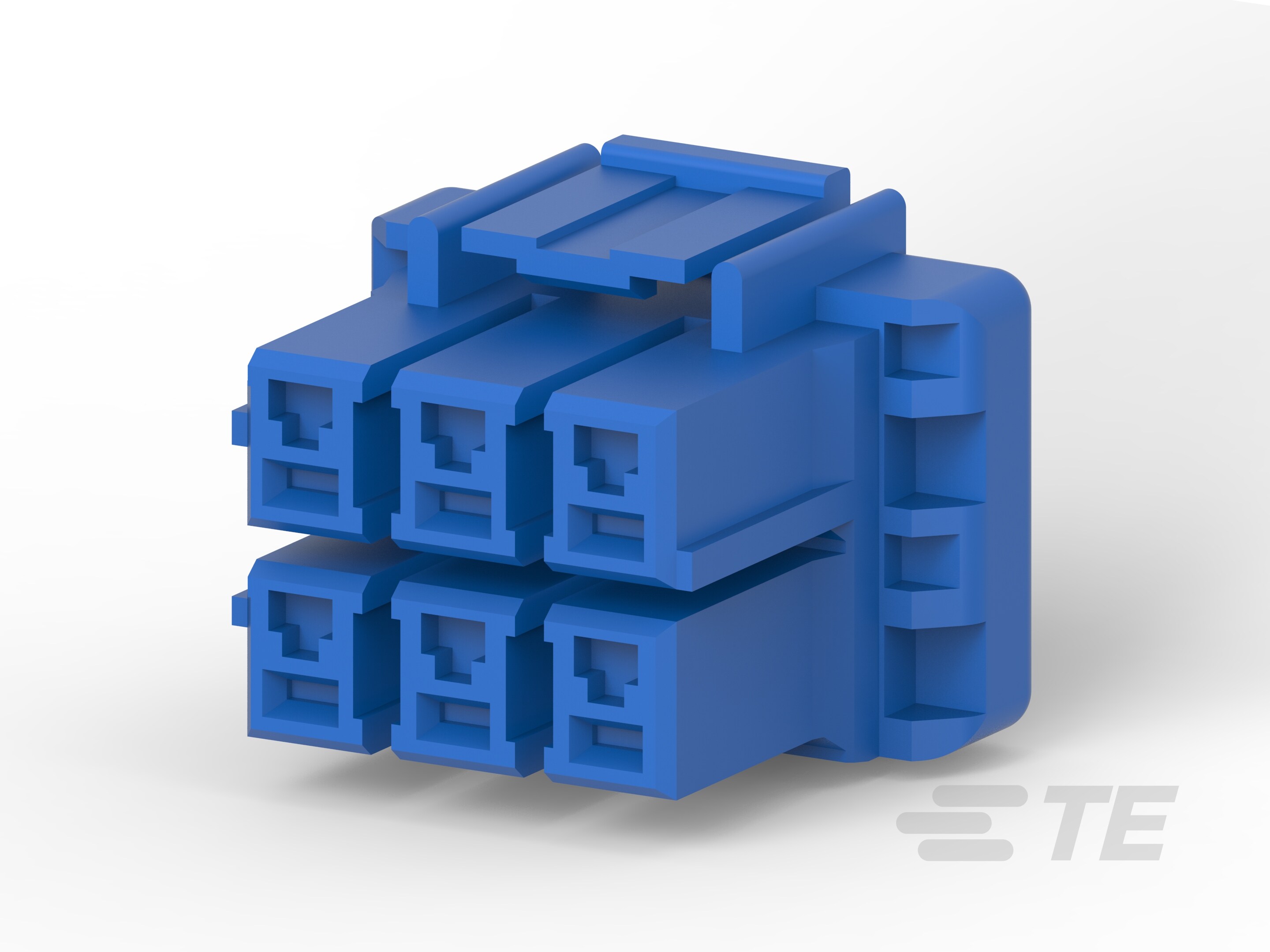 5.0 PK CONN. 6P PLUG HSG W/O GF - BLUE-2-1376393-4