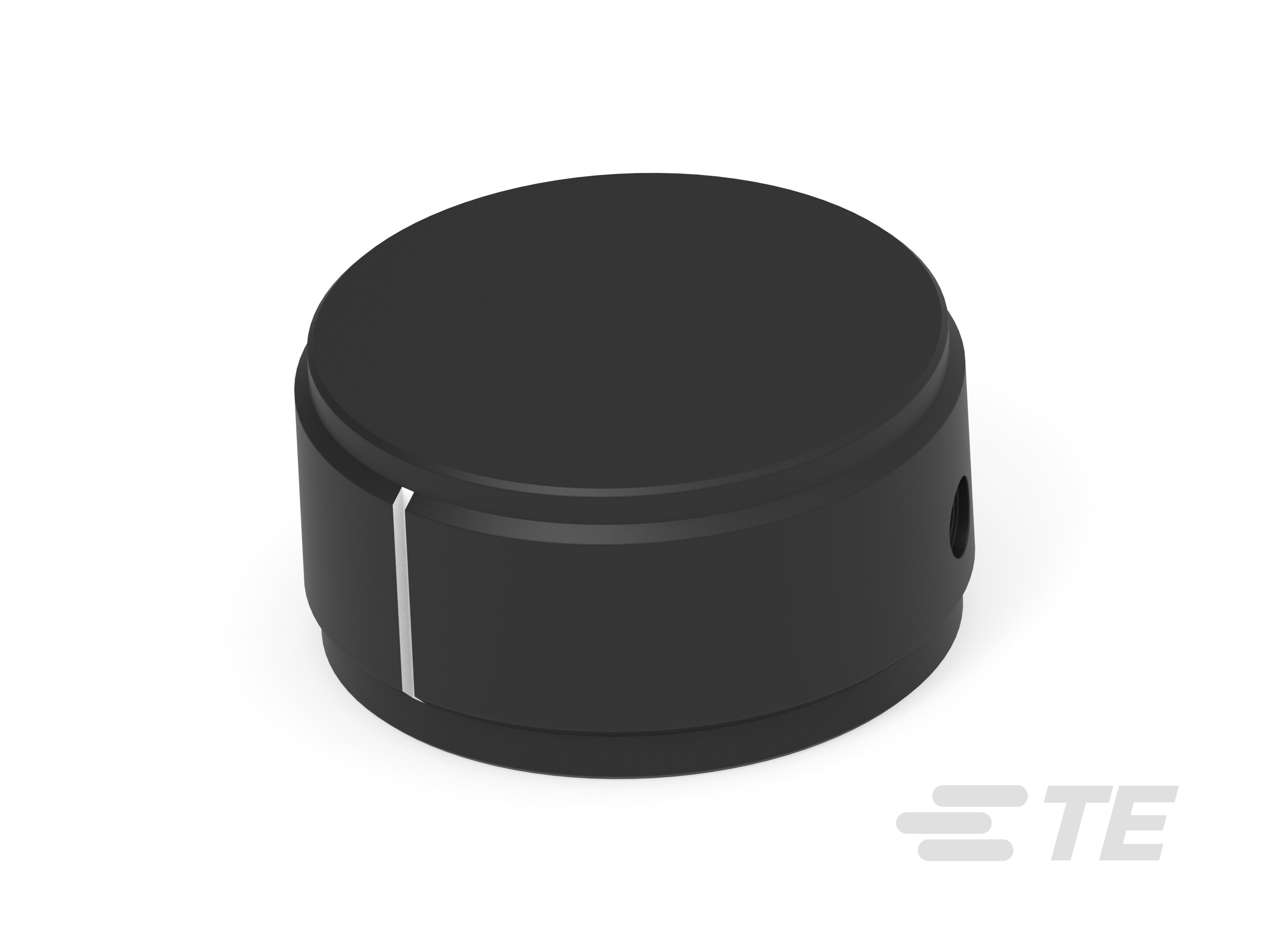 KN1250B1/4=KNOB BLACK KNURL 1/-2-1437622-7