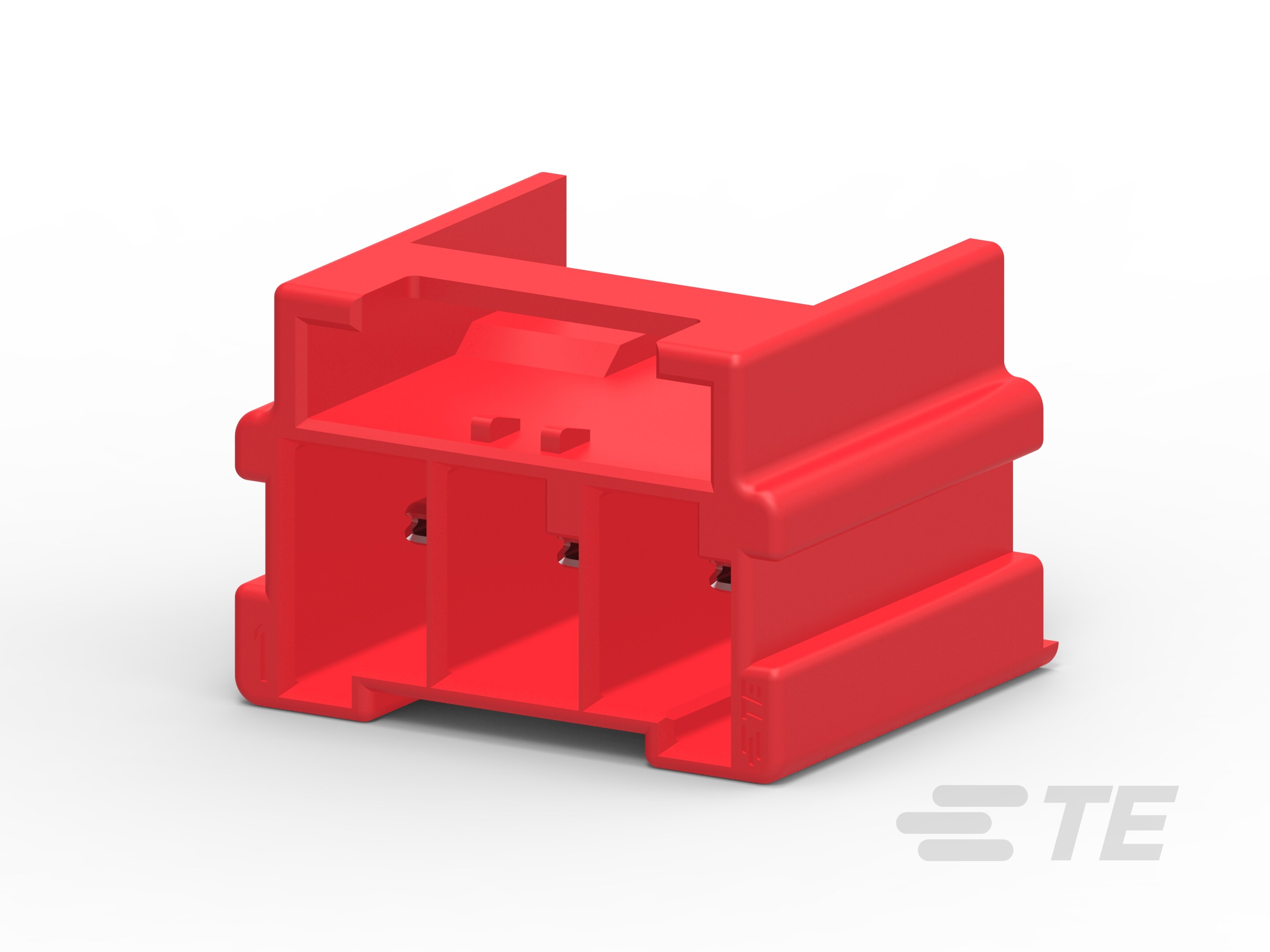 PTL 1X3 PCB HEADER VERT HITEMP KEY B RED-2-1969688-3