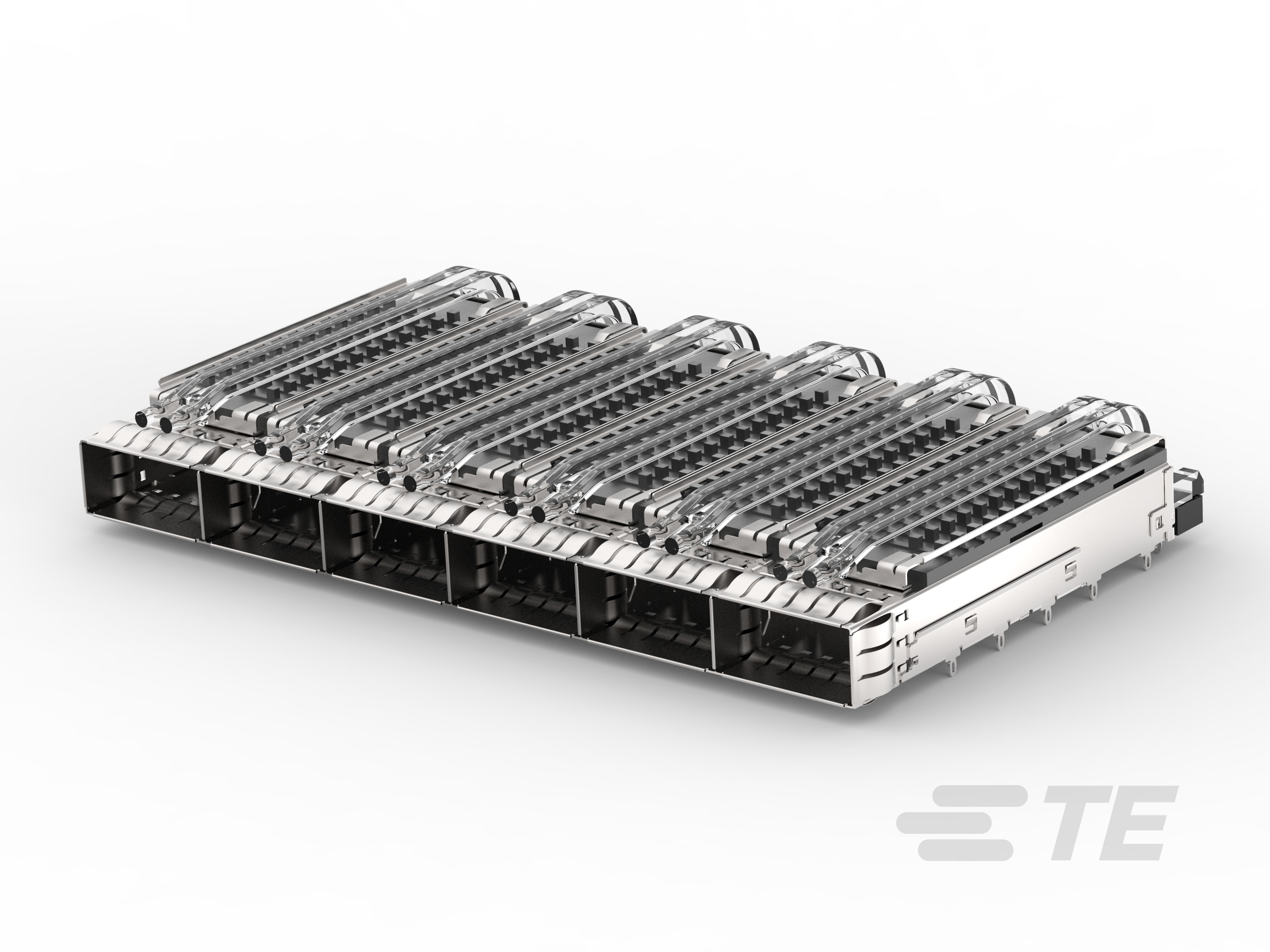 CAGE ASSY, 1X6, QSFP28, SPRING, HS, LP-2-2170708-1