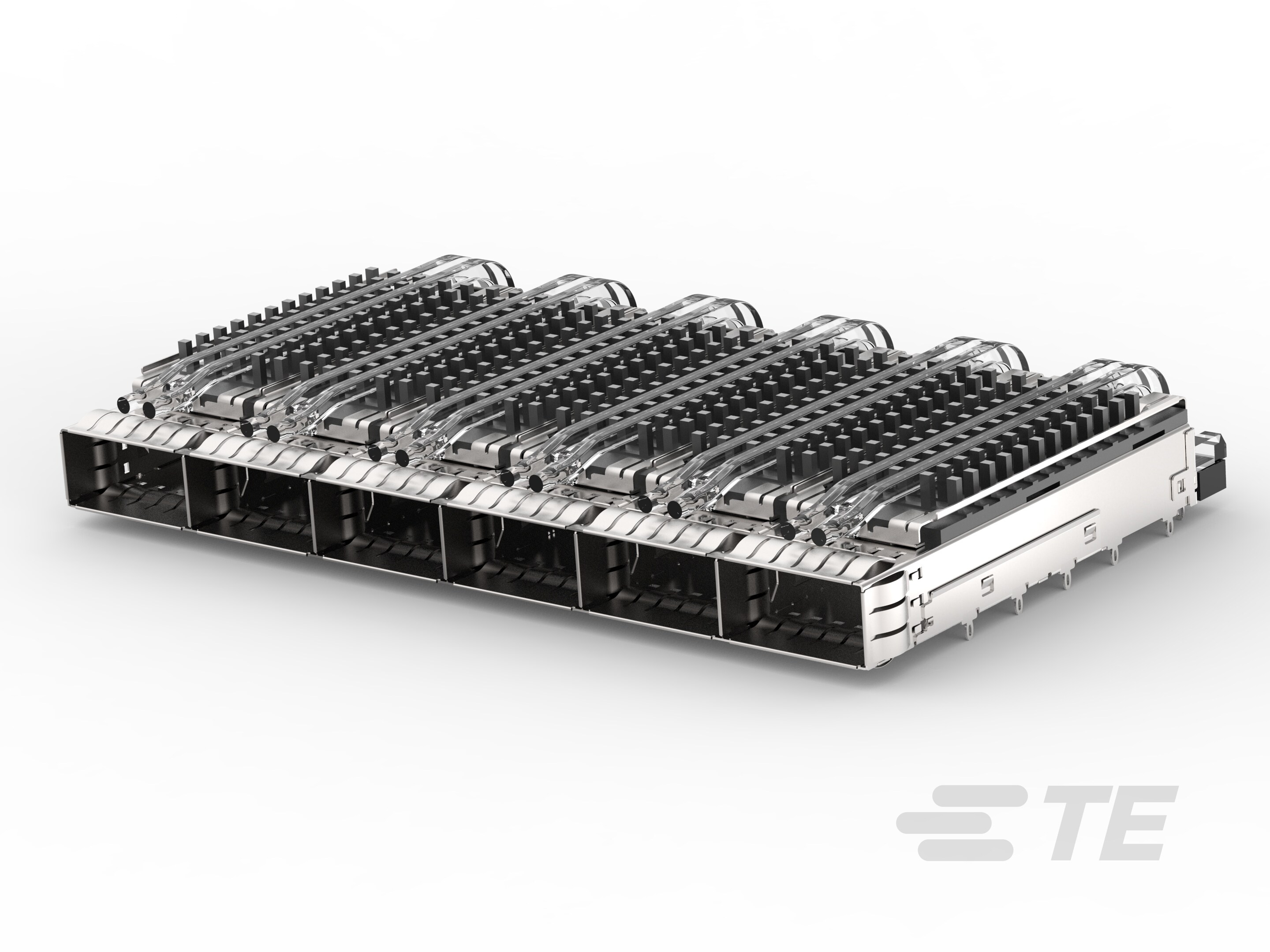 CAGE ASSY, 1X6, QSFP28, SPRING, HS, LP-2-2170708-2