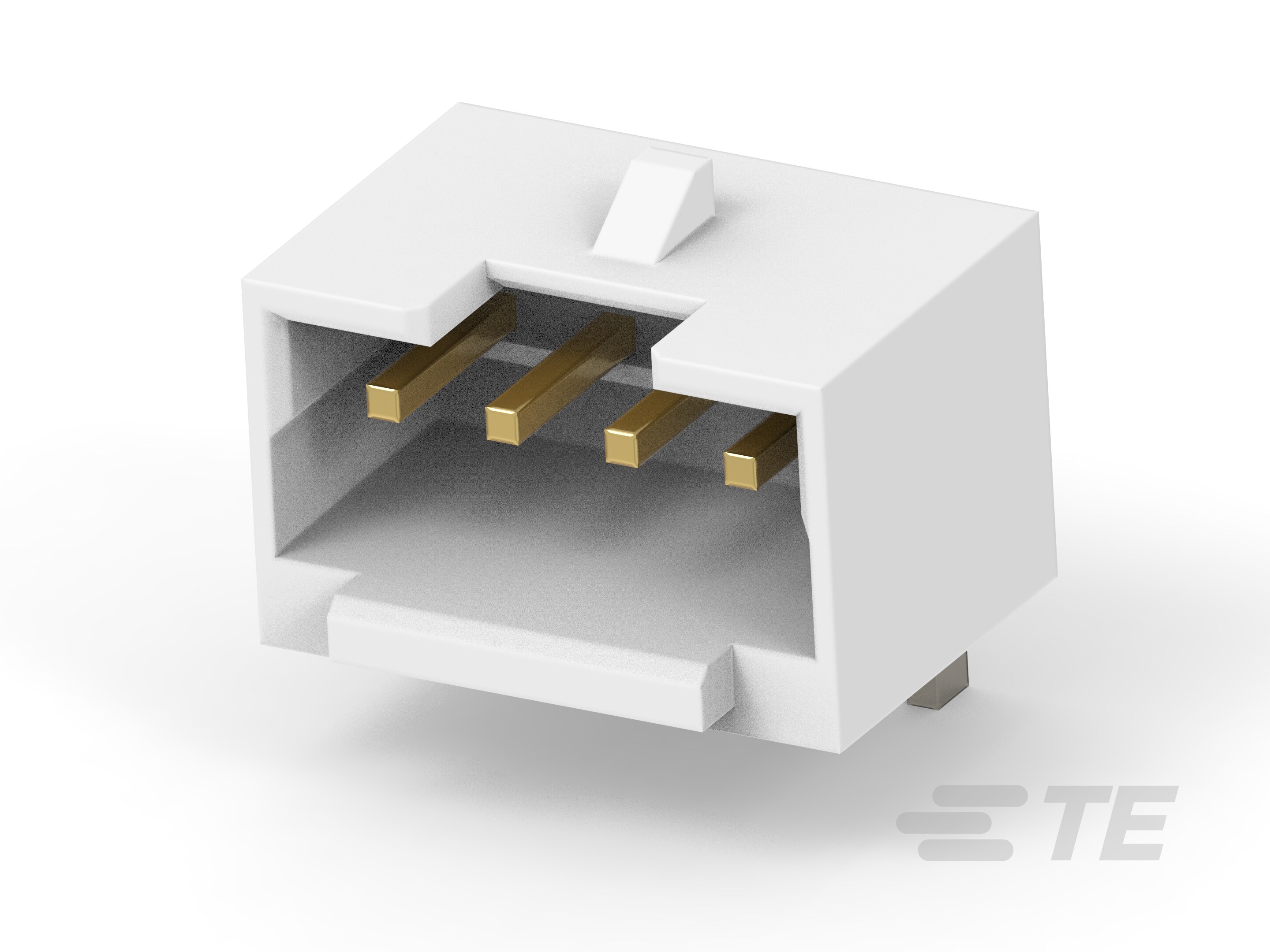 1.5P 4POS WTB VERT BRD W LATCH AU NAT-2-2380320-4