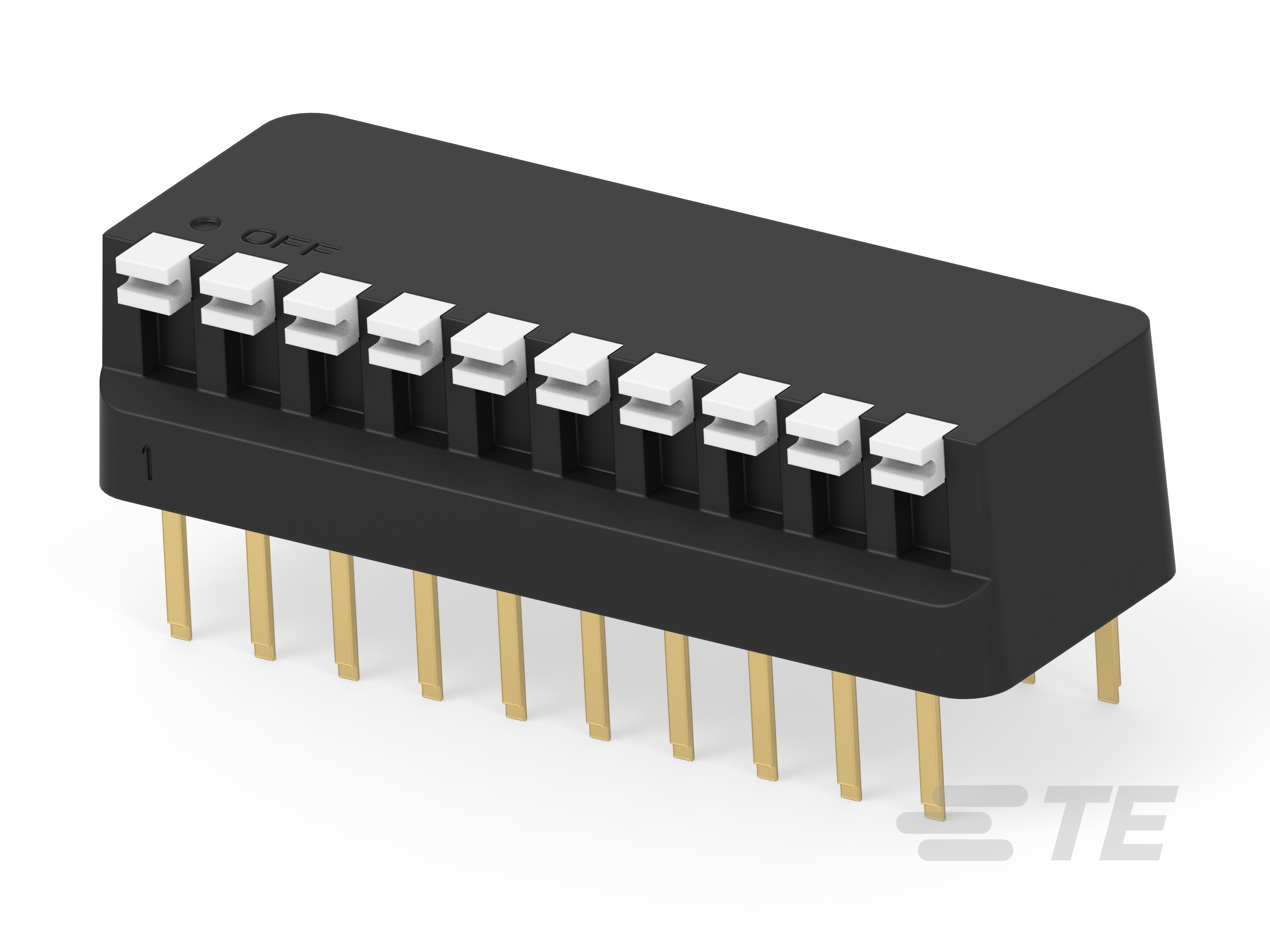 RIGHT ANGLE DIP SW 10 P SEALED-2-5435802-0