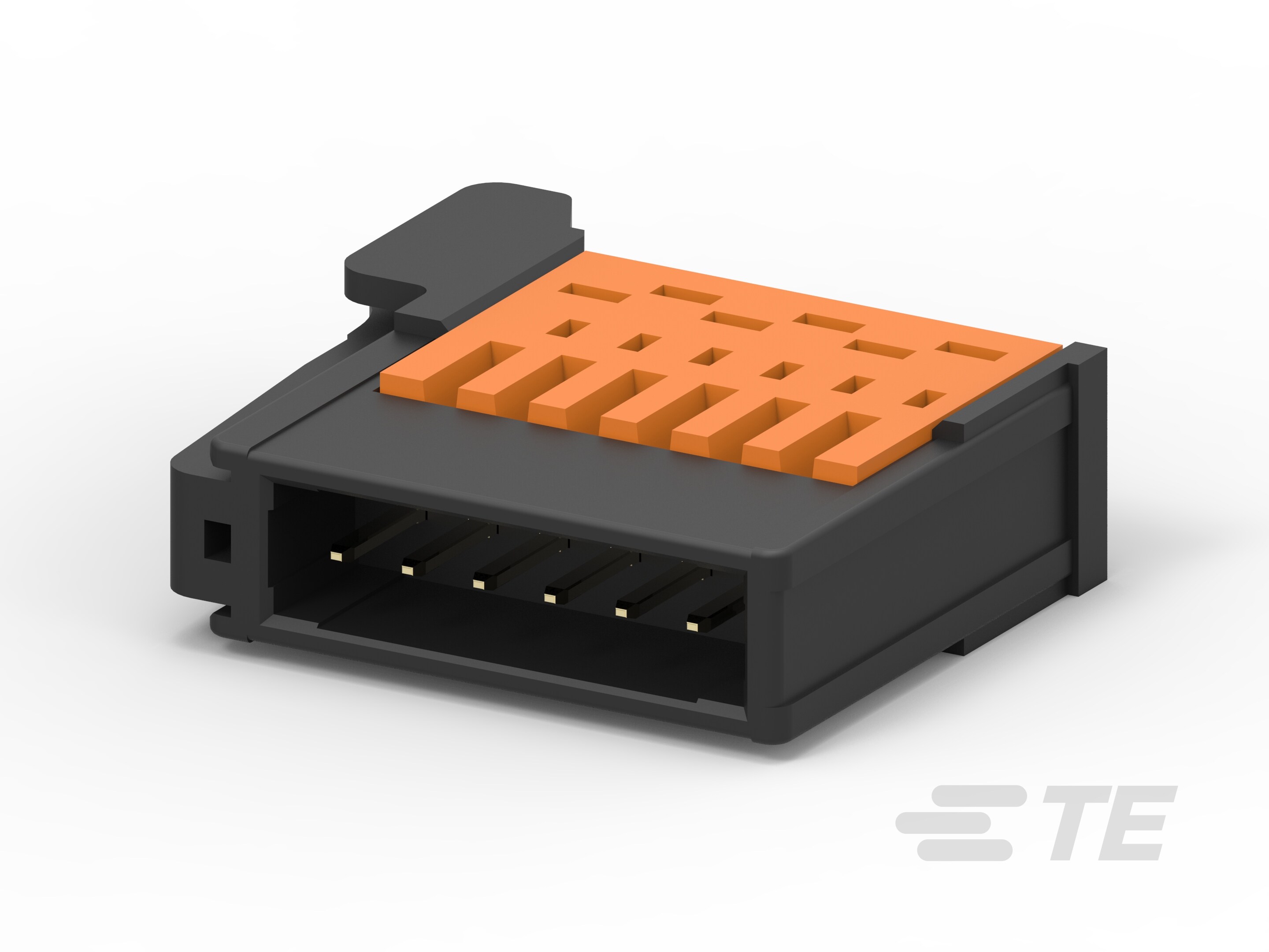 RITS CONN. PLUG ASSY 6P ORANGE COVER-3-1554809-6