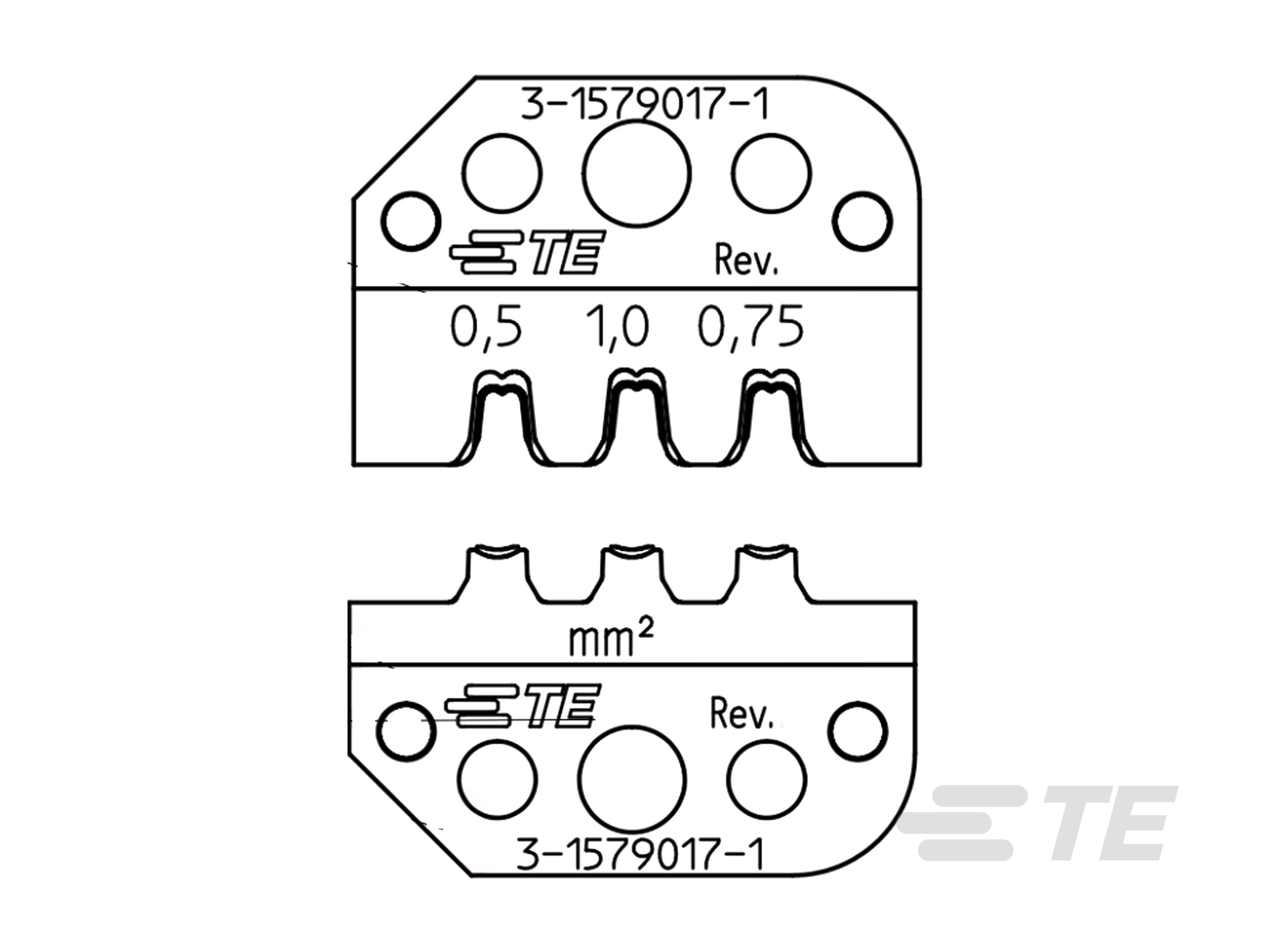 HT33-SDE DIE SET, 2.5 SYST. 0.5-1.0 SQMM-3-1579017-1