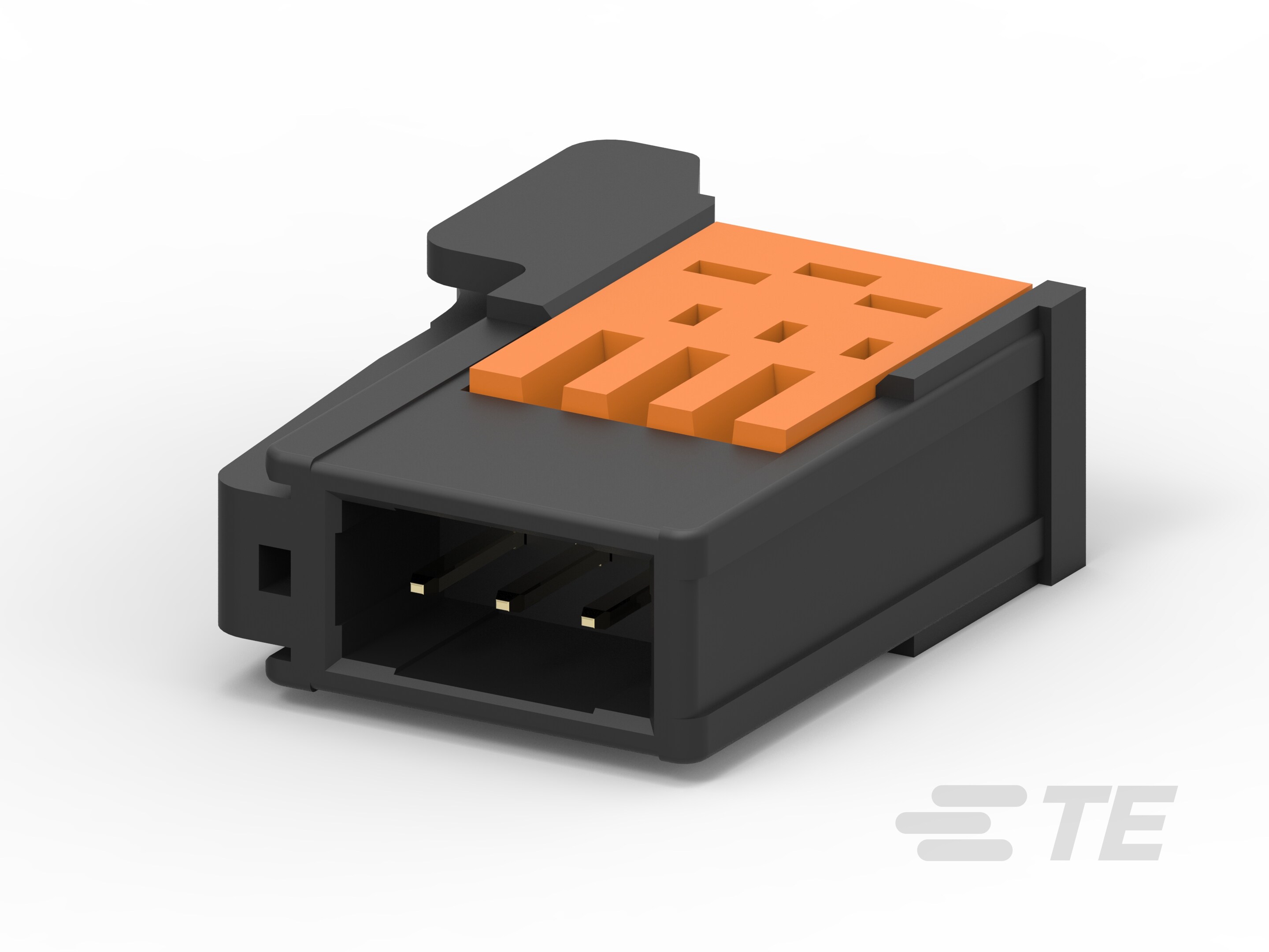 RITS CONN. PLUG ASSY 3P ORANGE TIN COVER-3-2296184-3