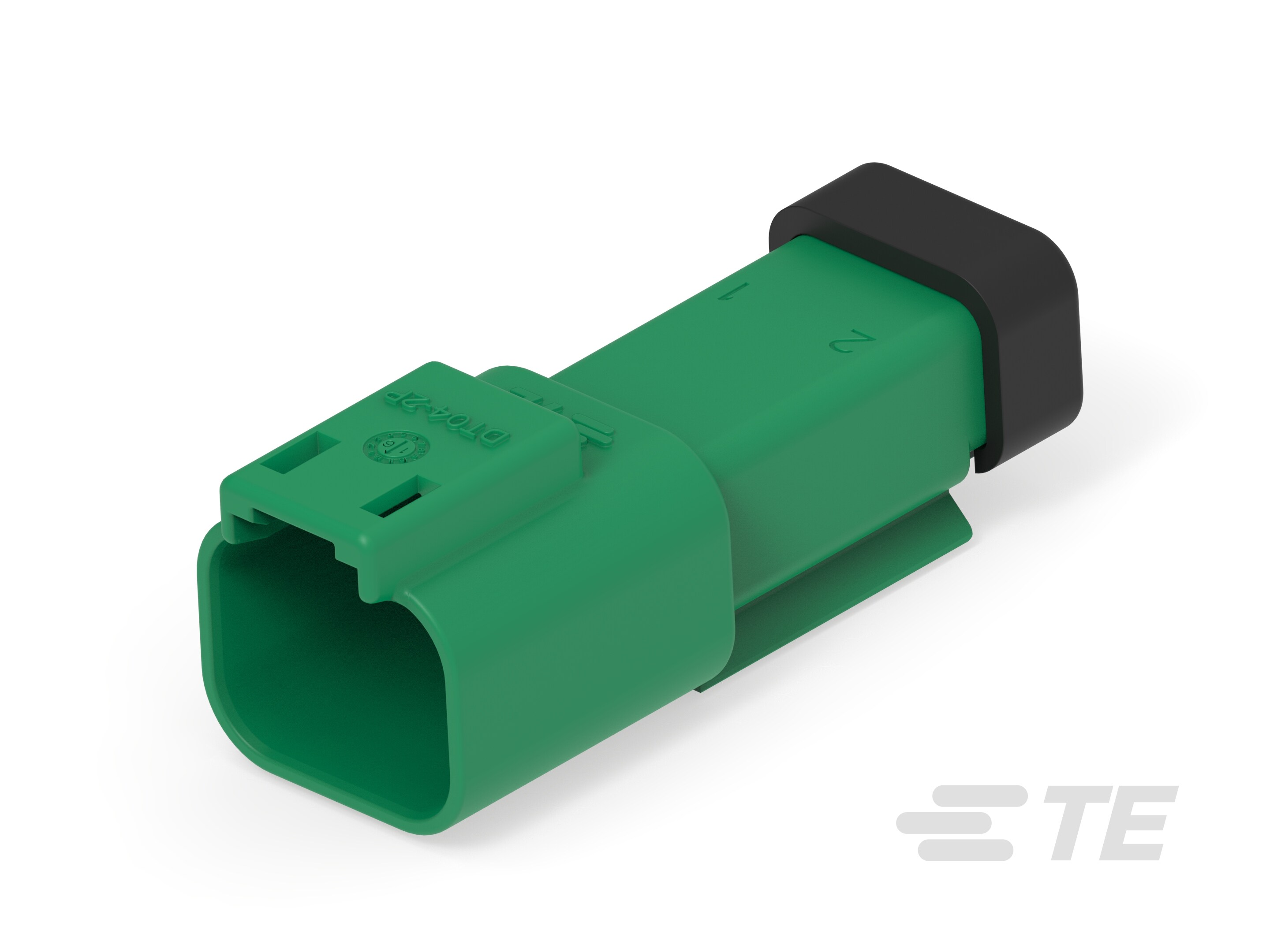 DT04-2P-EE16, RCPT, 2P, GRN, E, CAP-3-2448108-2