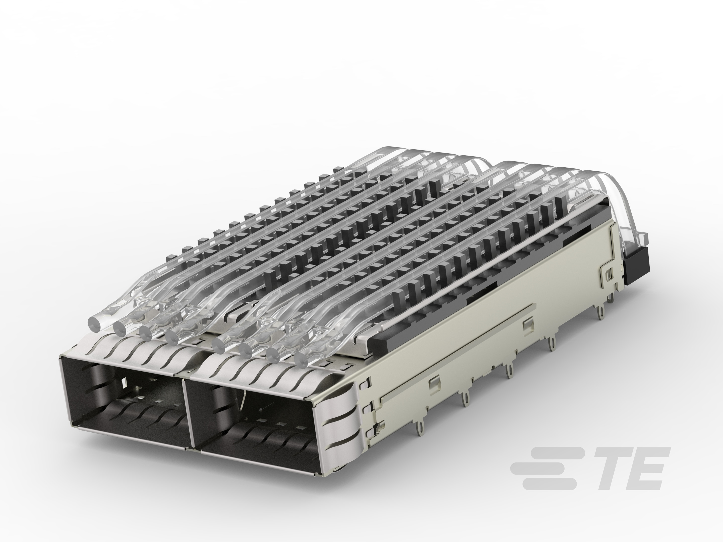 QSFP28, 1X2, CAGE ASSY, SPRING, HS, LP-4-2170808-5