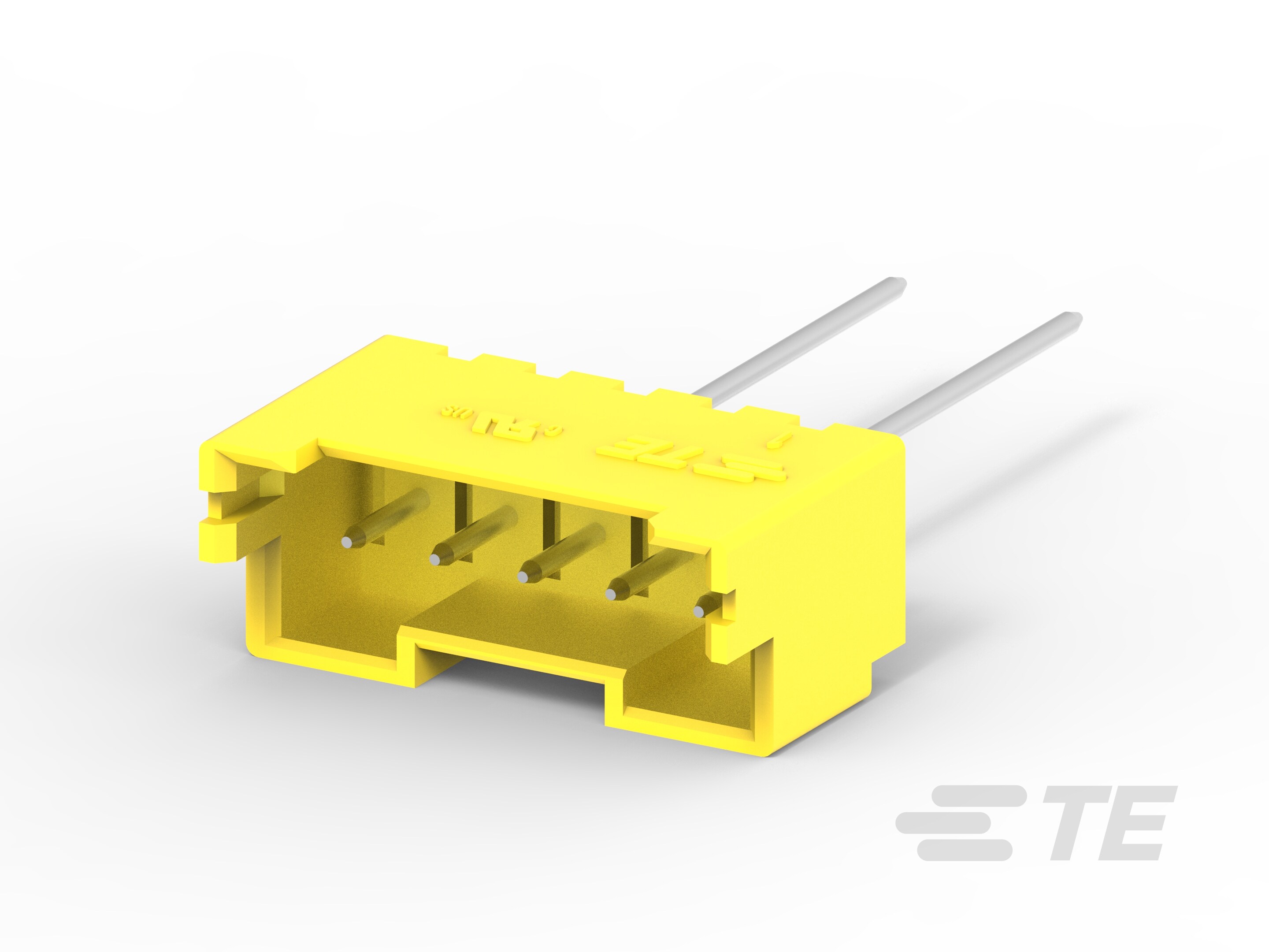 EP2.5 HDR 5P VERT W/O BOSS,TAPING,YELLOW-4-2299683-5