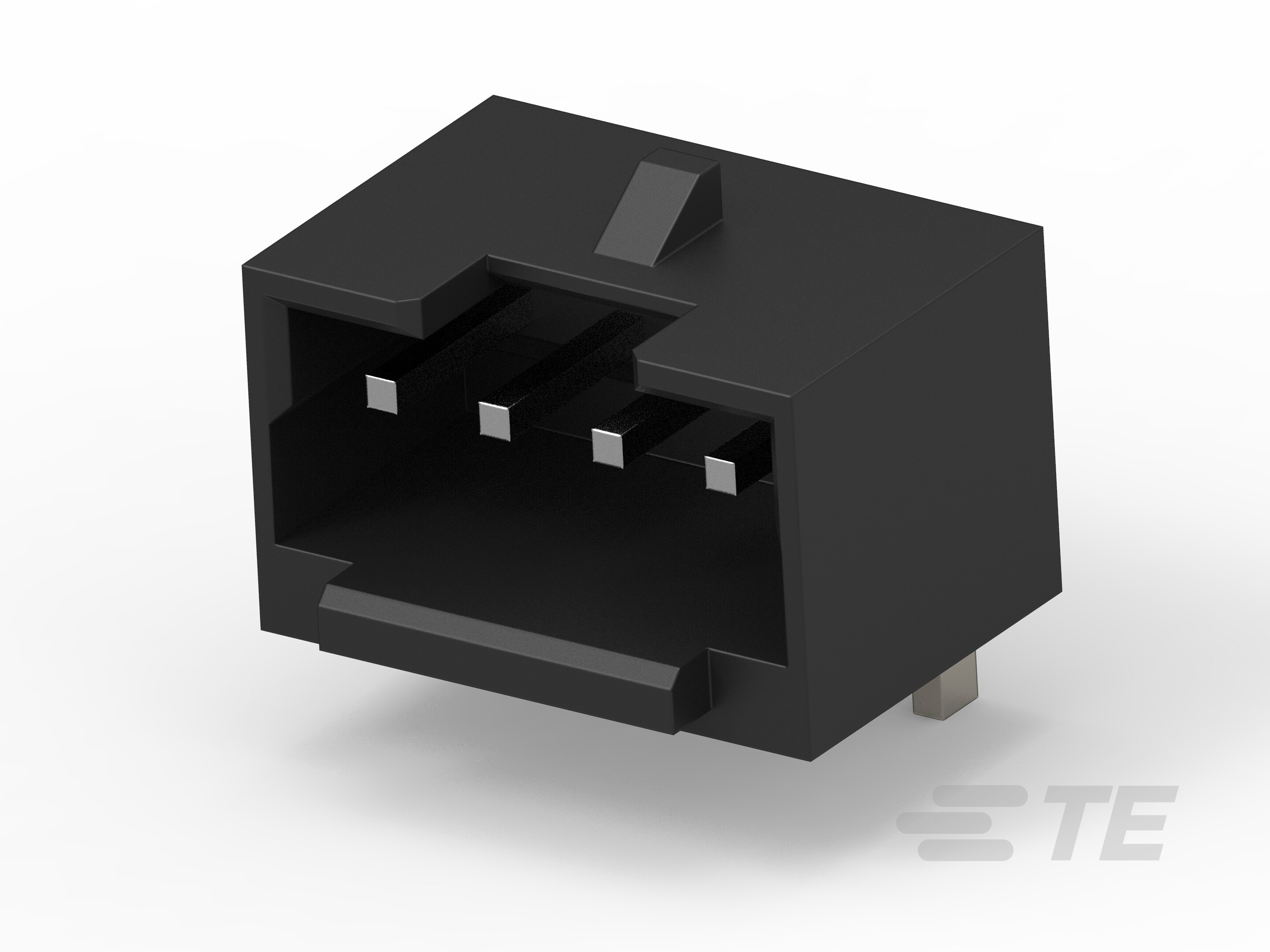 1.5P 4POS WTB VERT BRD W LATCH TIN BLACK-4-2380320-4