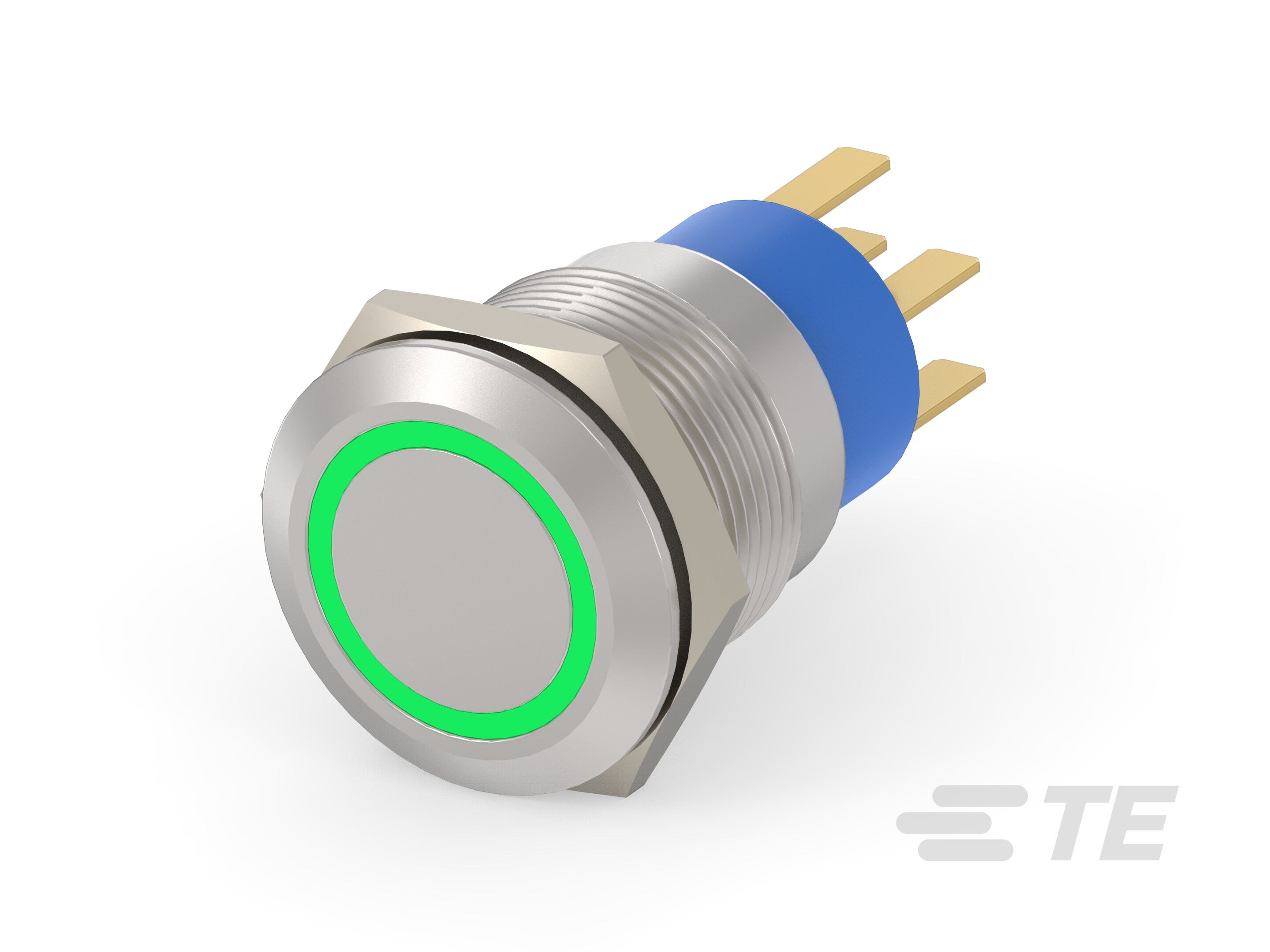 AV19 DPM 0.4VA FIX RING LED GREEN 24V-5-2213764-6