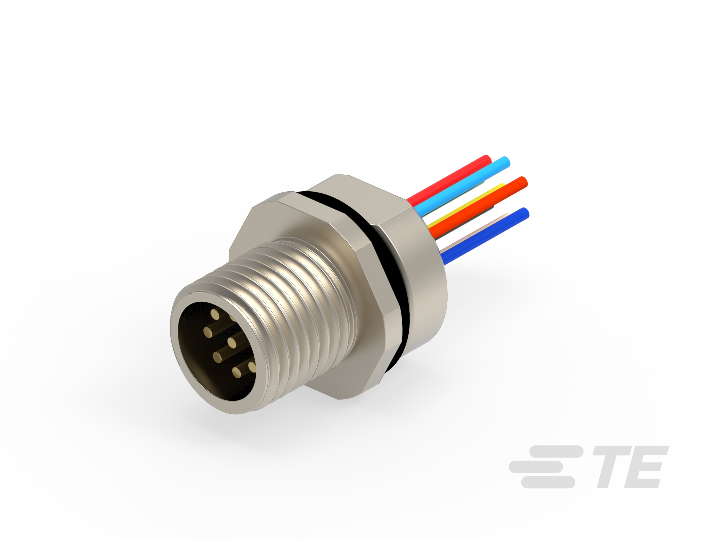 M12.MALE PNL.A CODE.SOLDER REAR.8P.(AU)-5-2271134-2