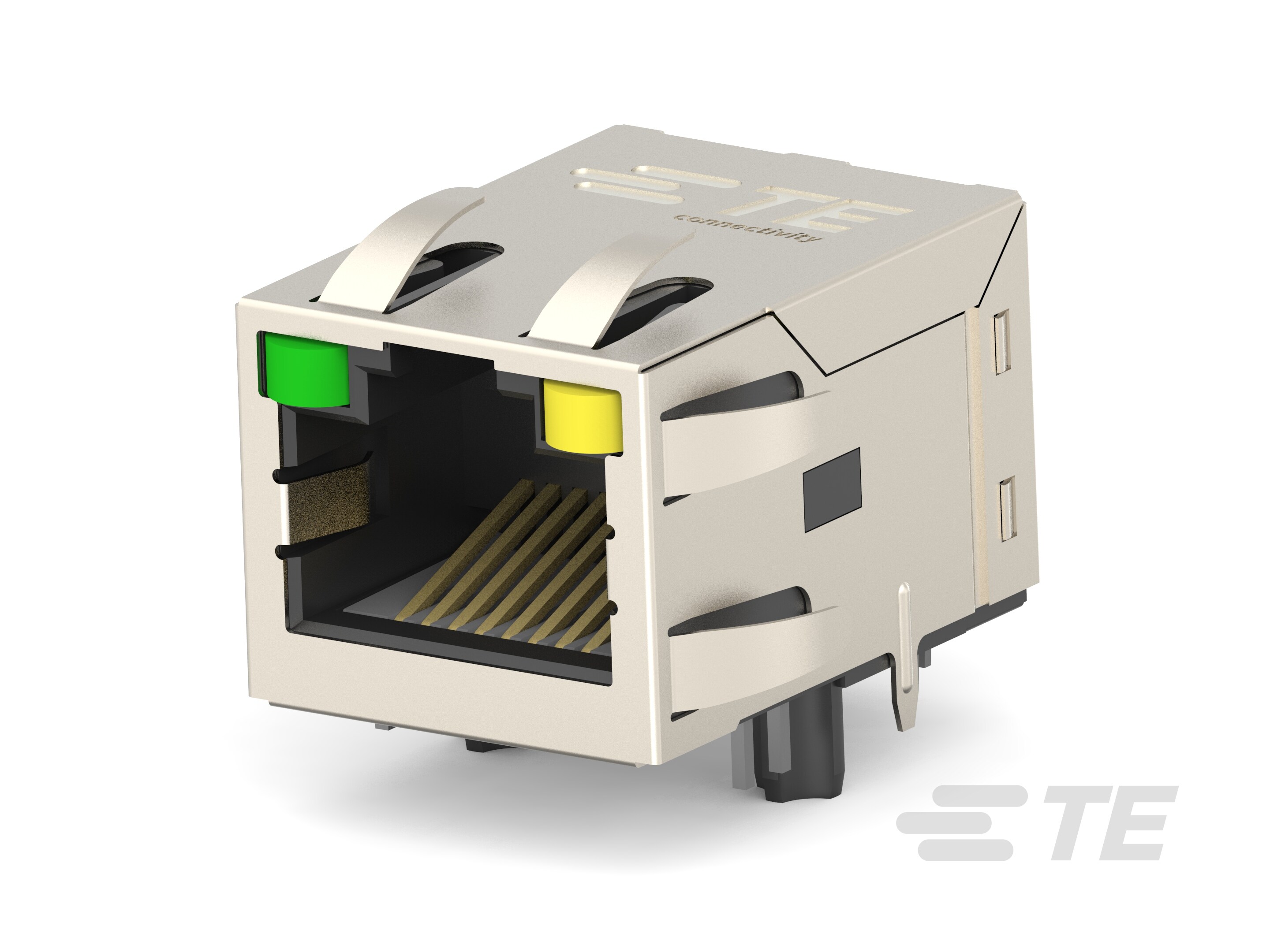 RJ45 JACK MAG. POE 10/100 LED 1X1 INV.-5-2337992-3
