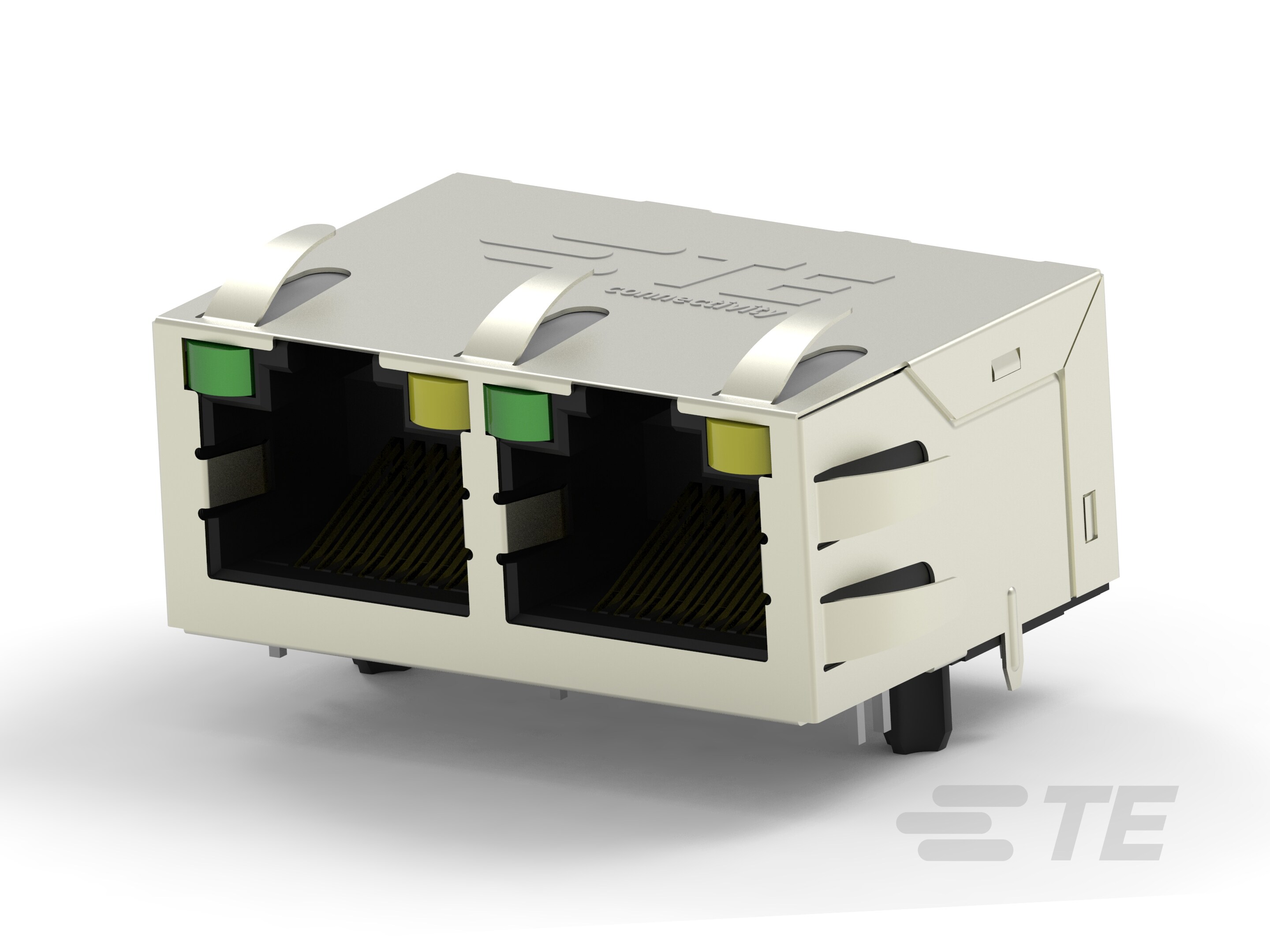 RJ45 JACK MAG. POE 10/100 LED 1X2 INV.-5-2337994-3
