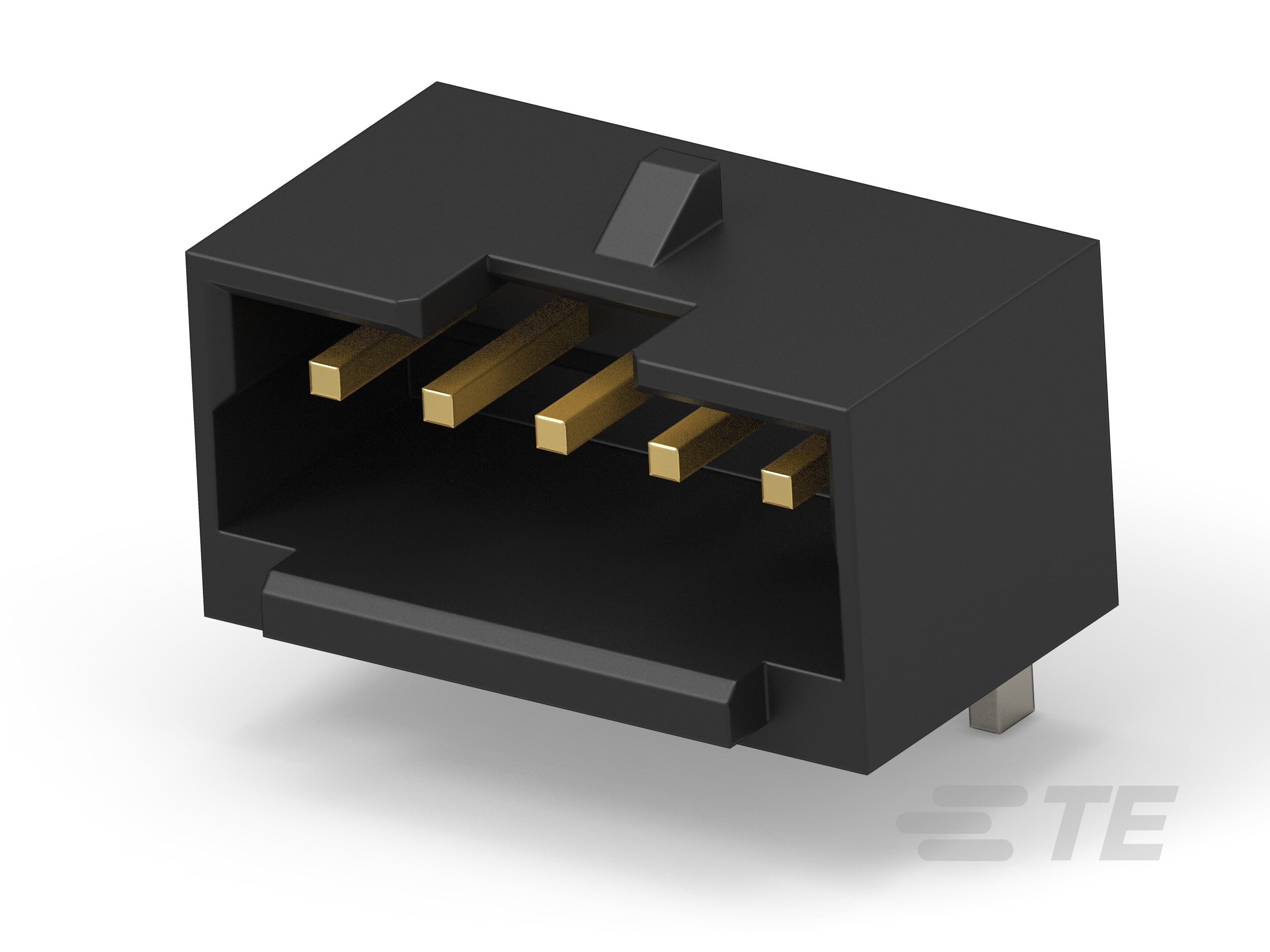 1.5P 5POS WTB VERT BRD W LATCH AU BLACK-6-2380320-5