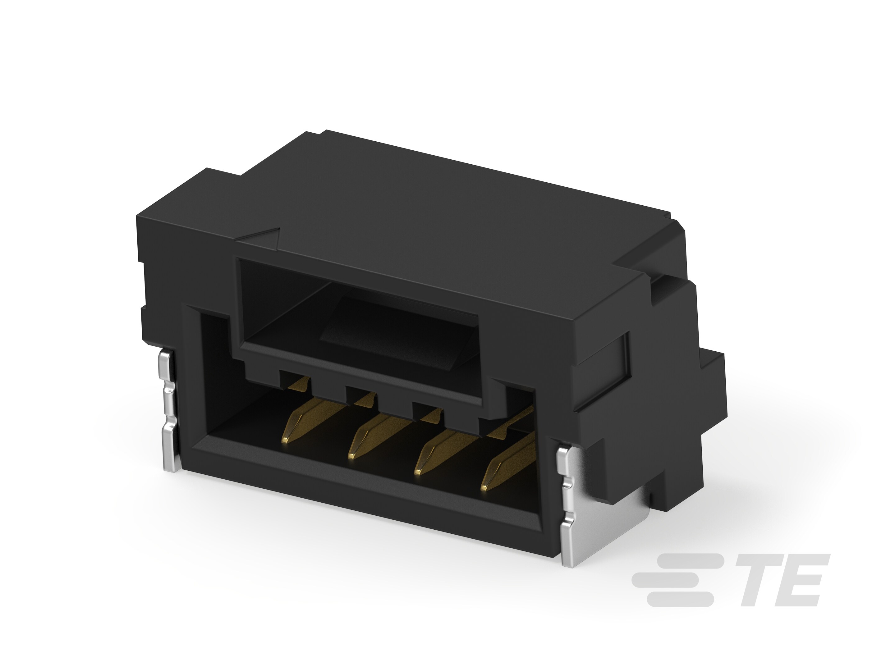 1.25P 4POS WTB R/A BRD W LATCH AU BL-6-2390136-4