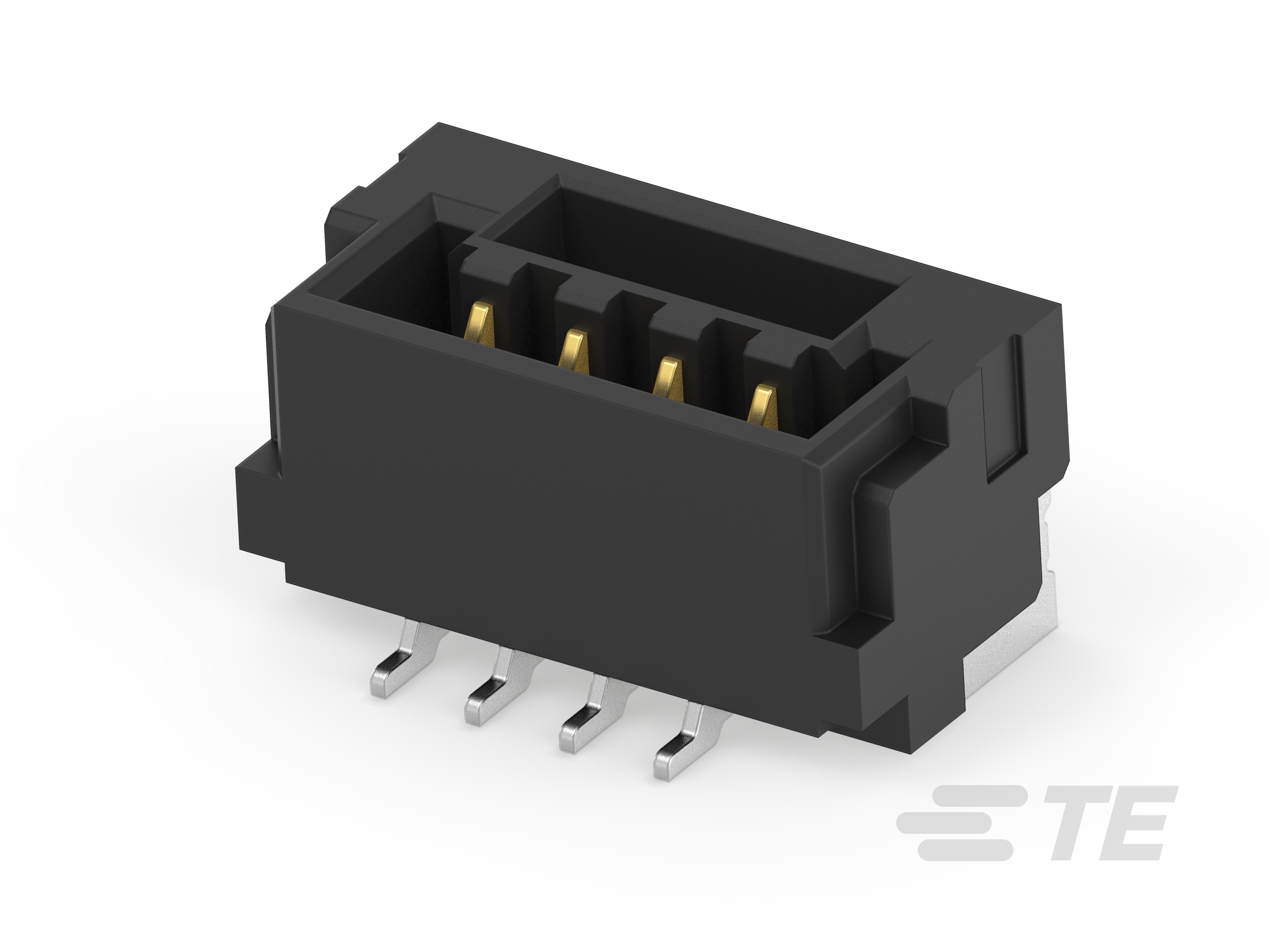 1.25P 4POS WTB VERT BRD W LATCH AU BL-6-2390138-4