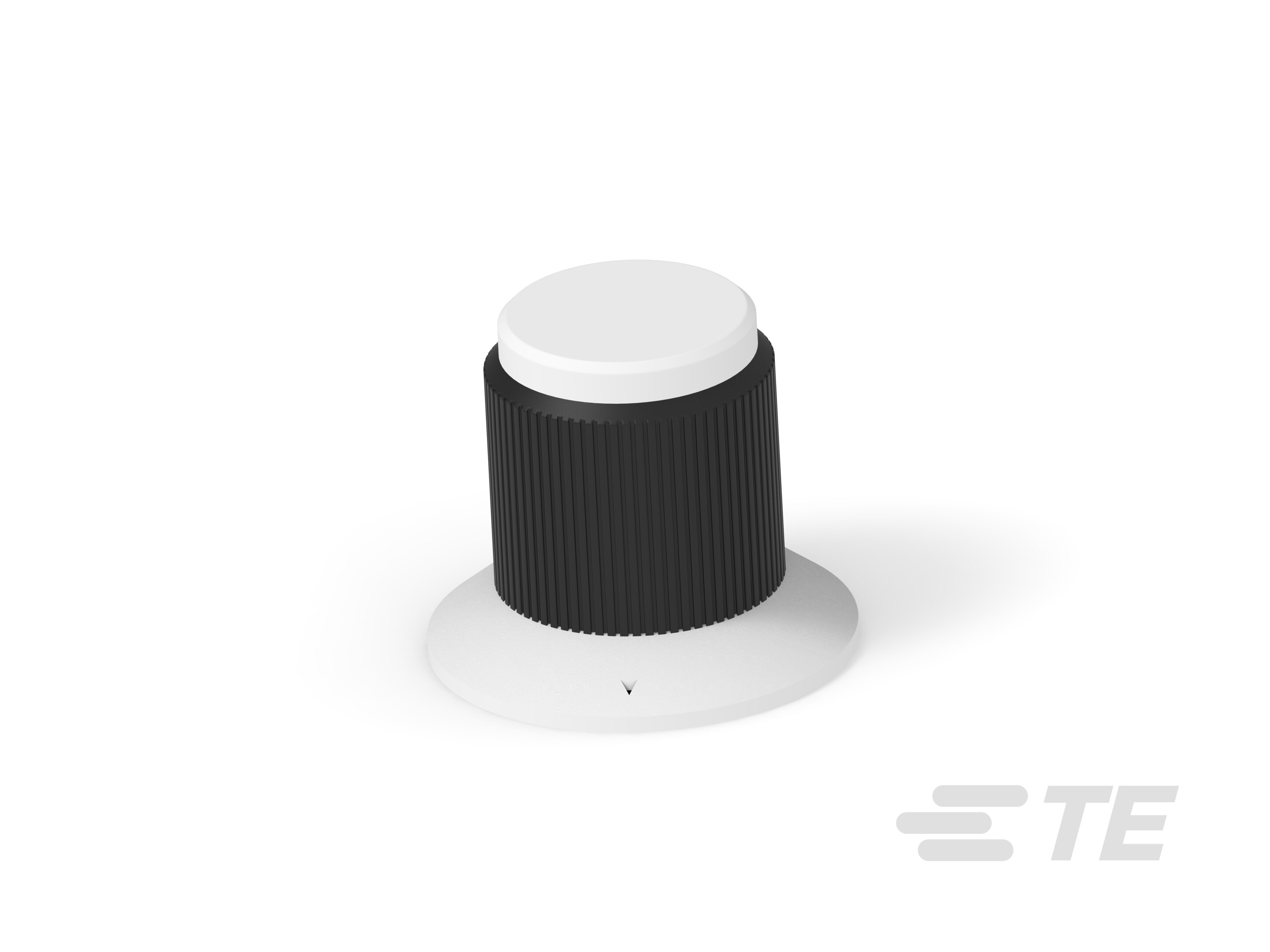 KNS501BA1/4=KNOB BLK/ALUM W/SK-7-1437622-6