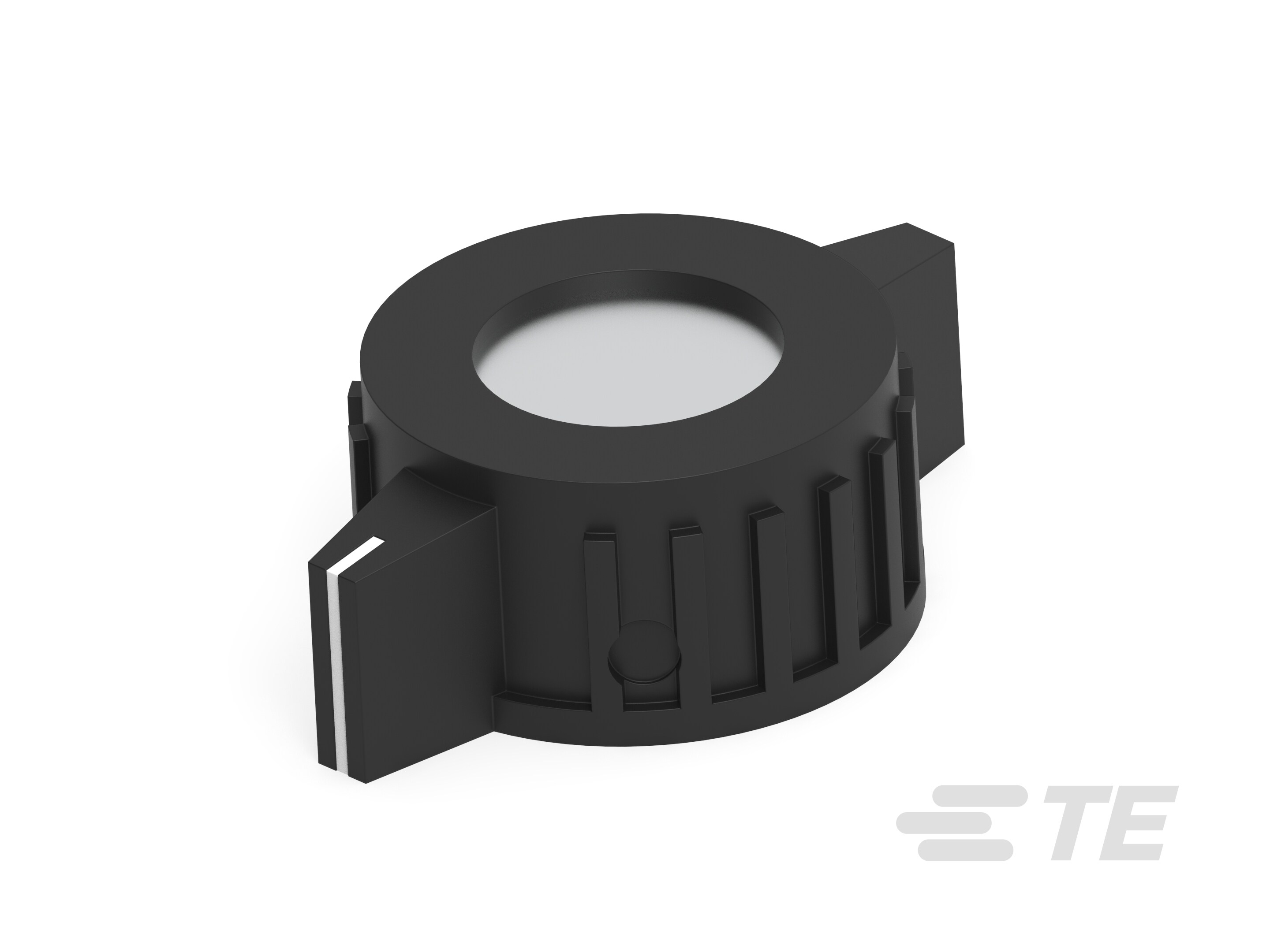 PKGP100B1/4=KNOB PLASTIC W/POI-7-1437624-1