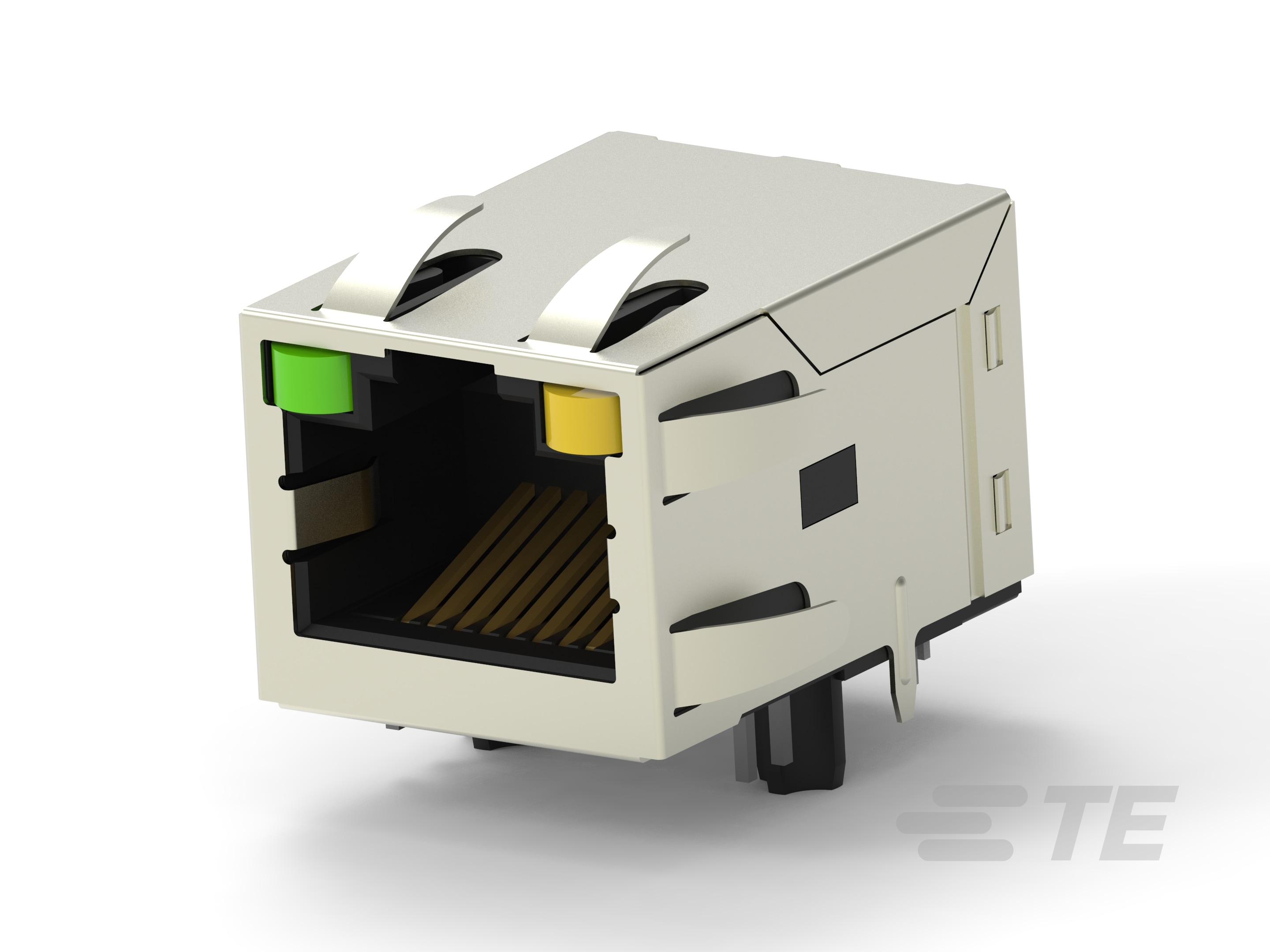 RJ45 JACK INT.MAG. 1GB LED 1X1 INV.-7-2301994-7