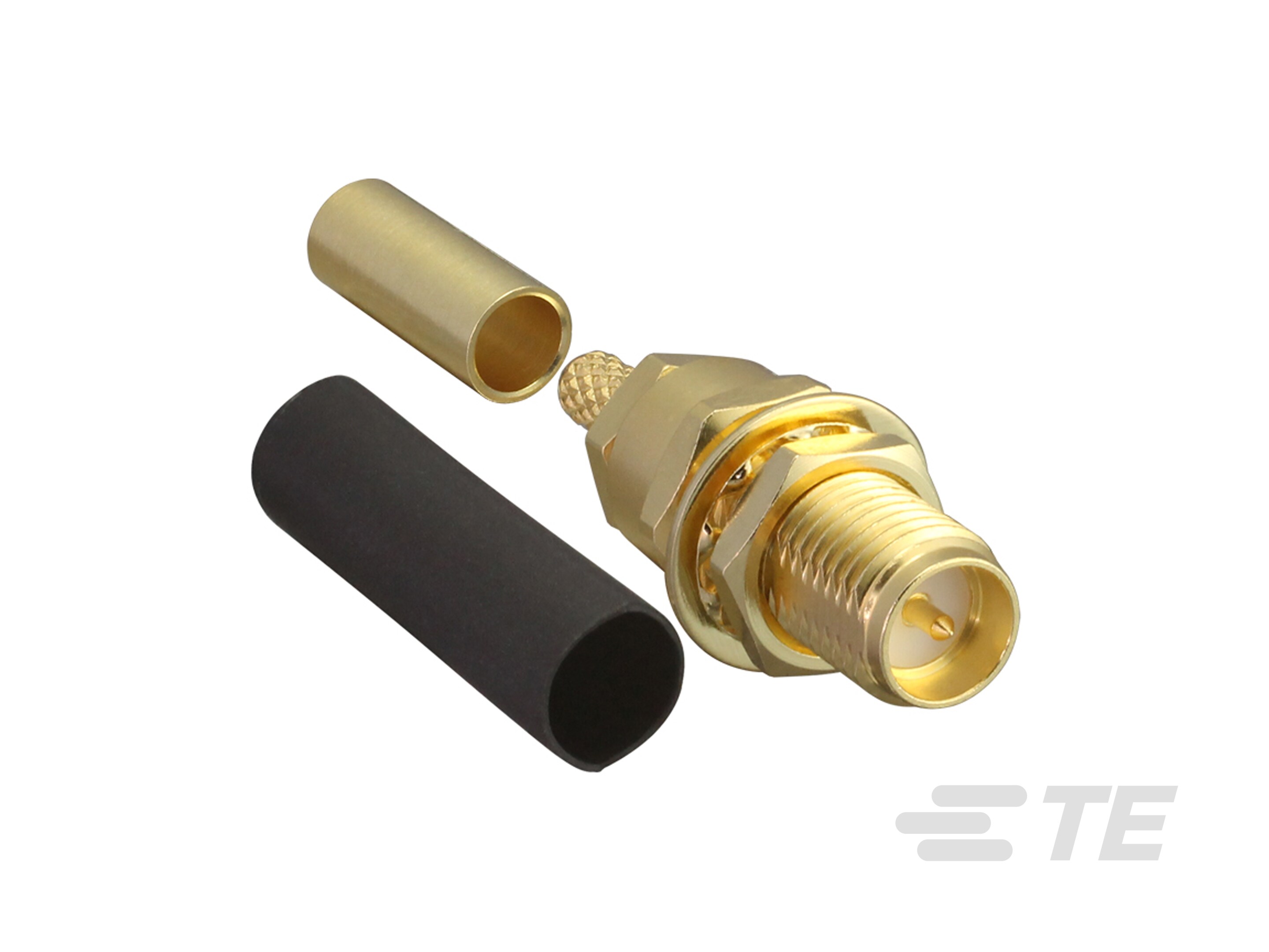 RP-SMA Jack 50 Ohm Bulkhead Mount Crimp-CONREVSMA005-G