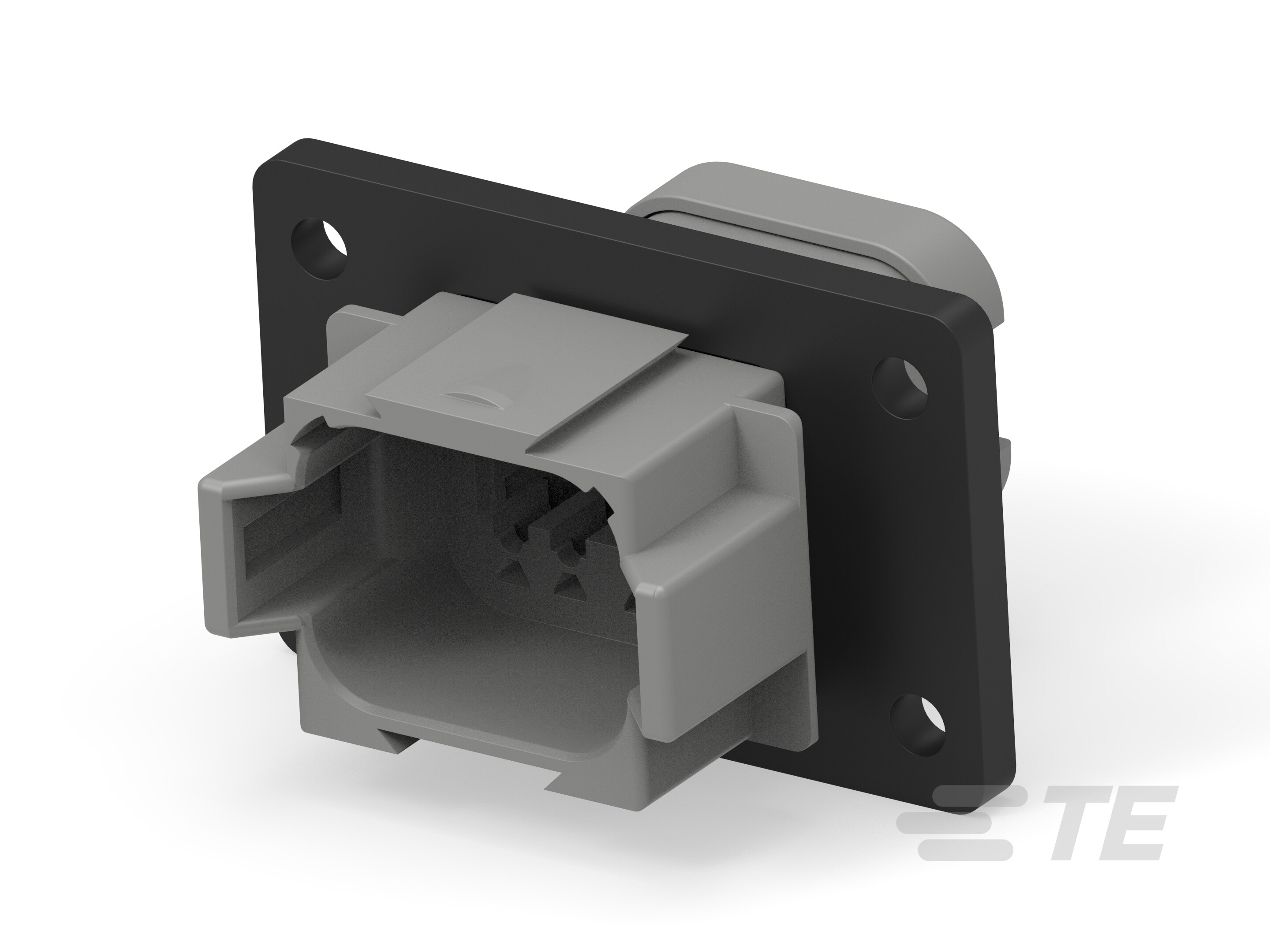 REC, 8P, BLK, E, CAP, FLANGE, A-DT04-08PA-CL13