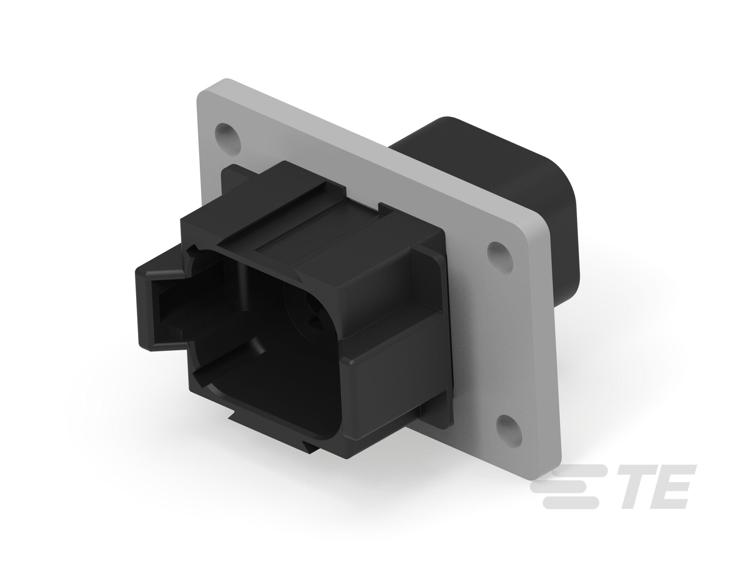 REC, 8P, BLK, N, FLANGE, B-DT04-08PB-L012