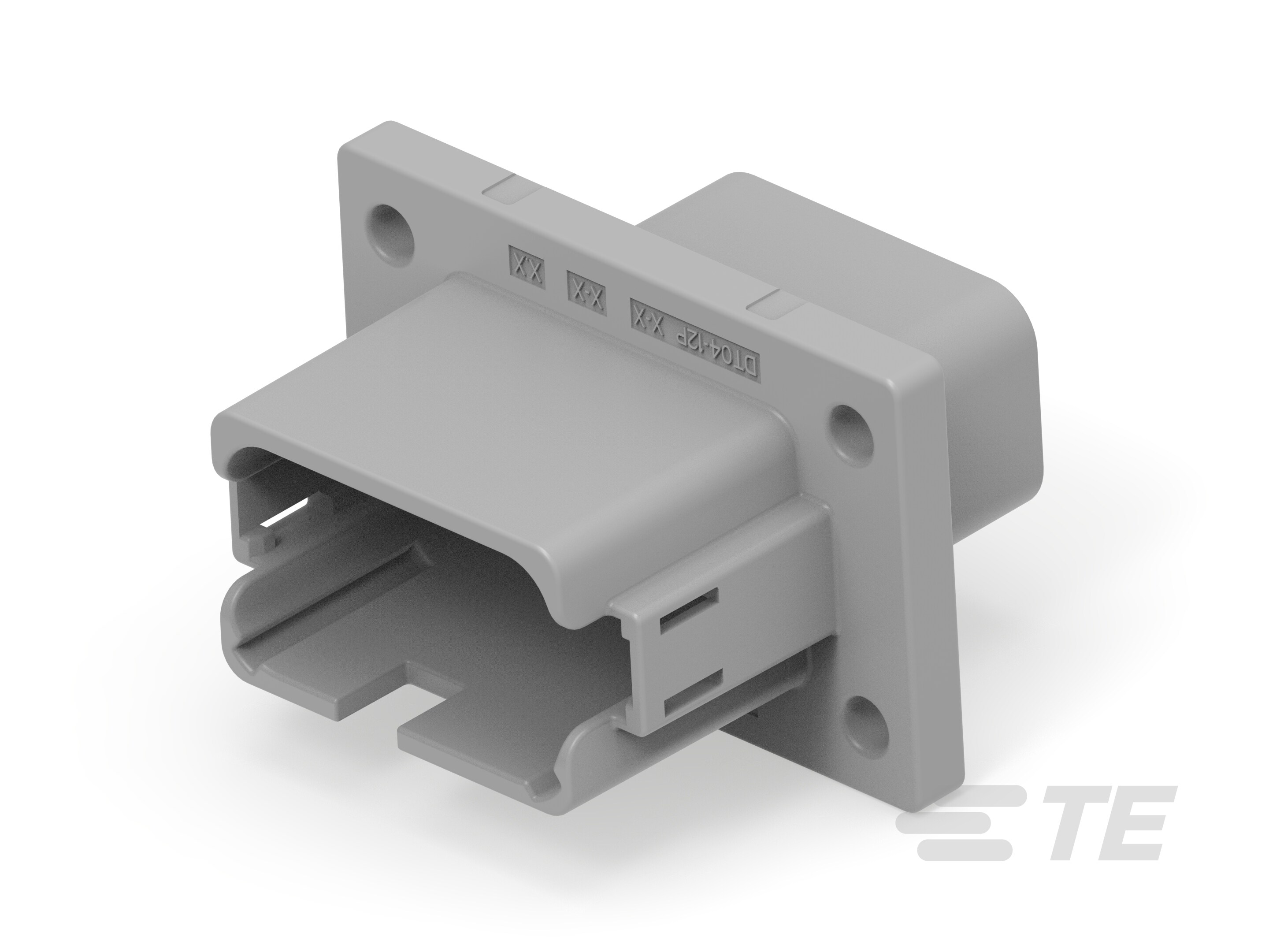 REC, 12P, GRY, N, ENH KEY, FLANGE, A-DT04-12PA-BL04