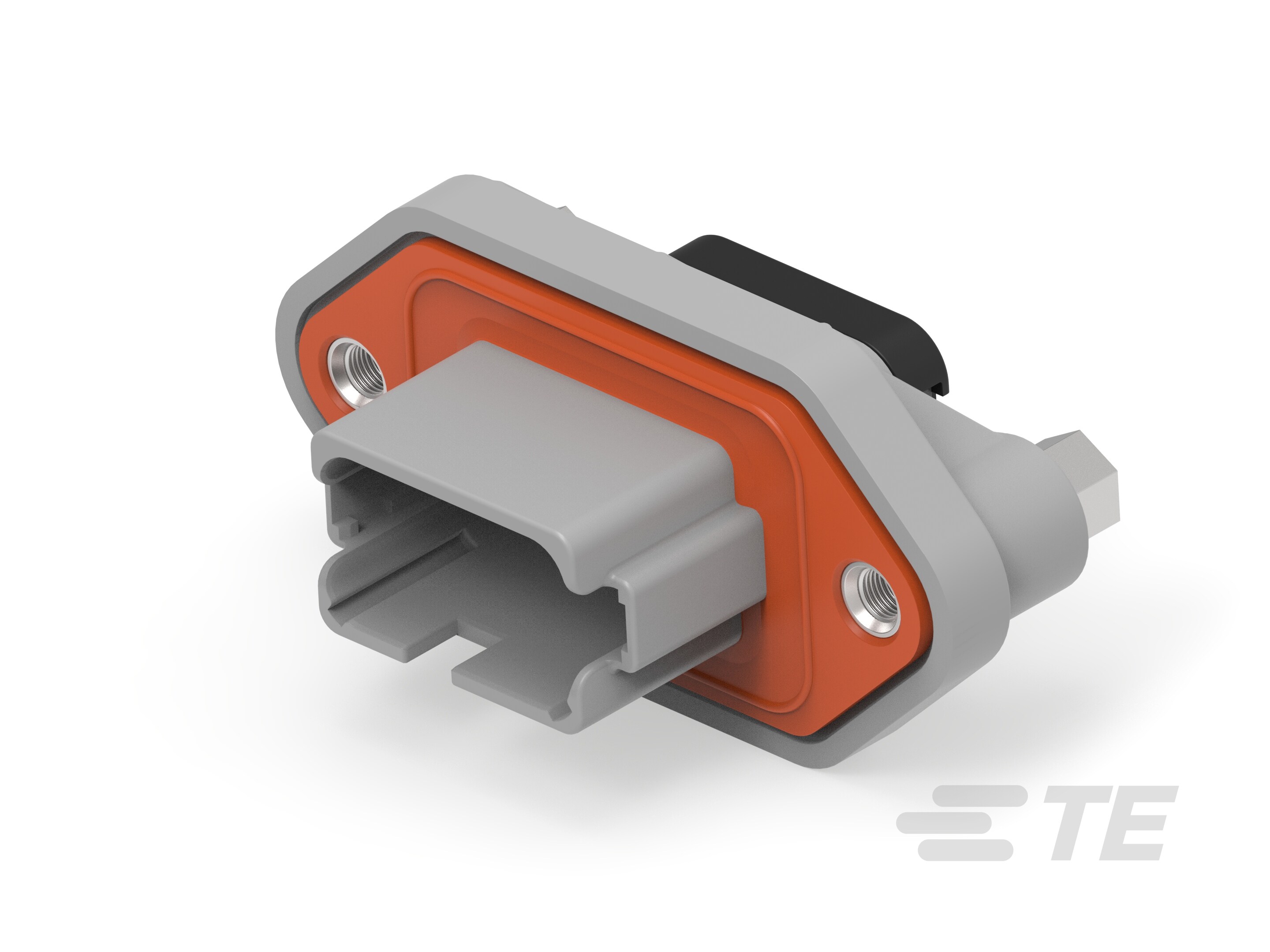 REC, 12P, GRY, E, ENH KEY, CAP, FLANGE,A-DT04-12PA-FL02