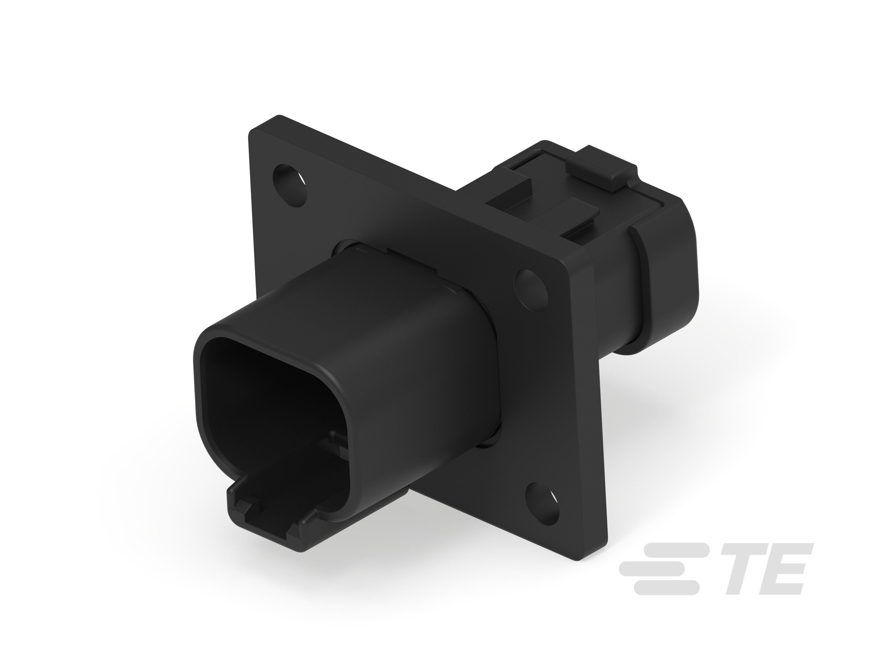 REC, 4P, BLK, E, CAP, FLANGE-DT04-4P-CL13