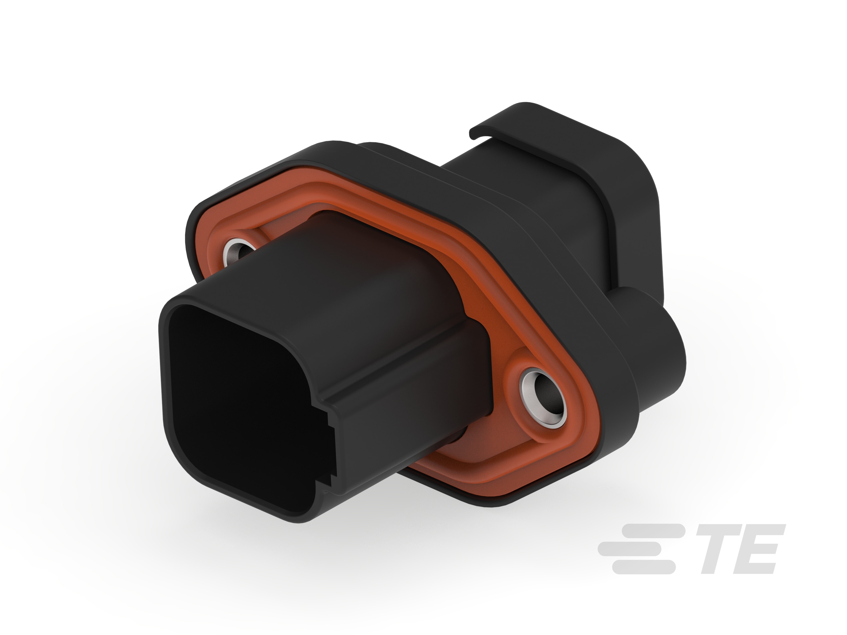REC, 6P, BLK, E, CAP, FLANGE-DT04-6P-CL09