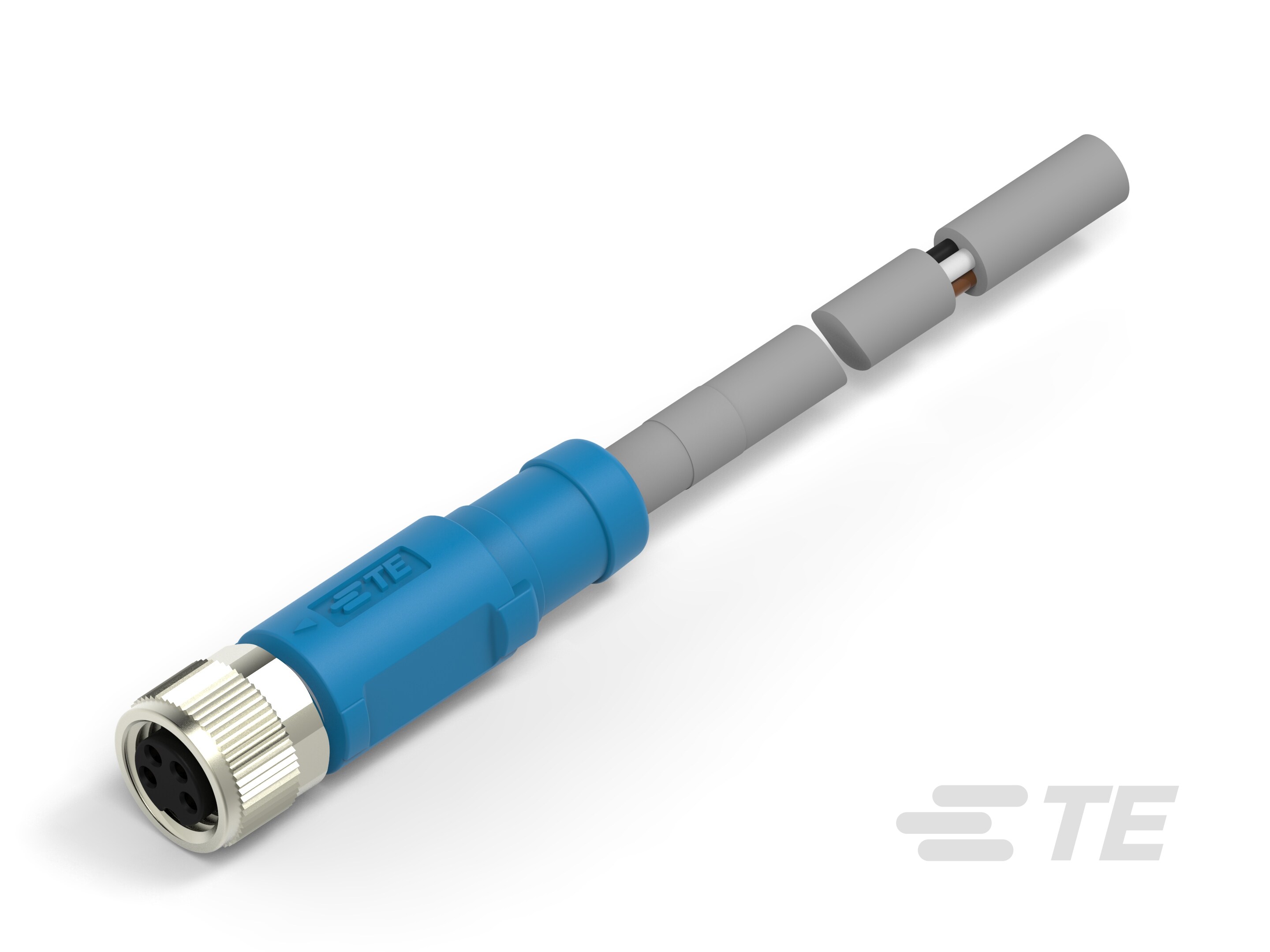 M8 CABLE ST FEMALE 1.0M 4P PUR CABLE-T4051320004-002