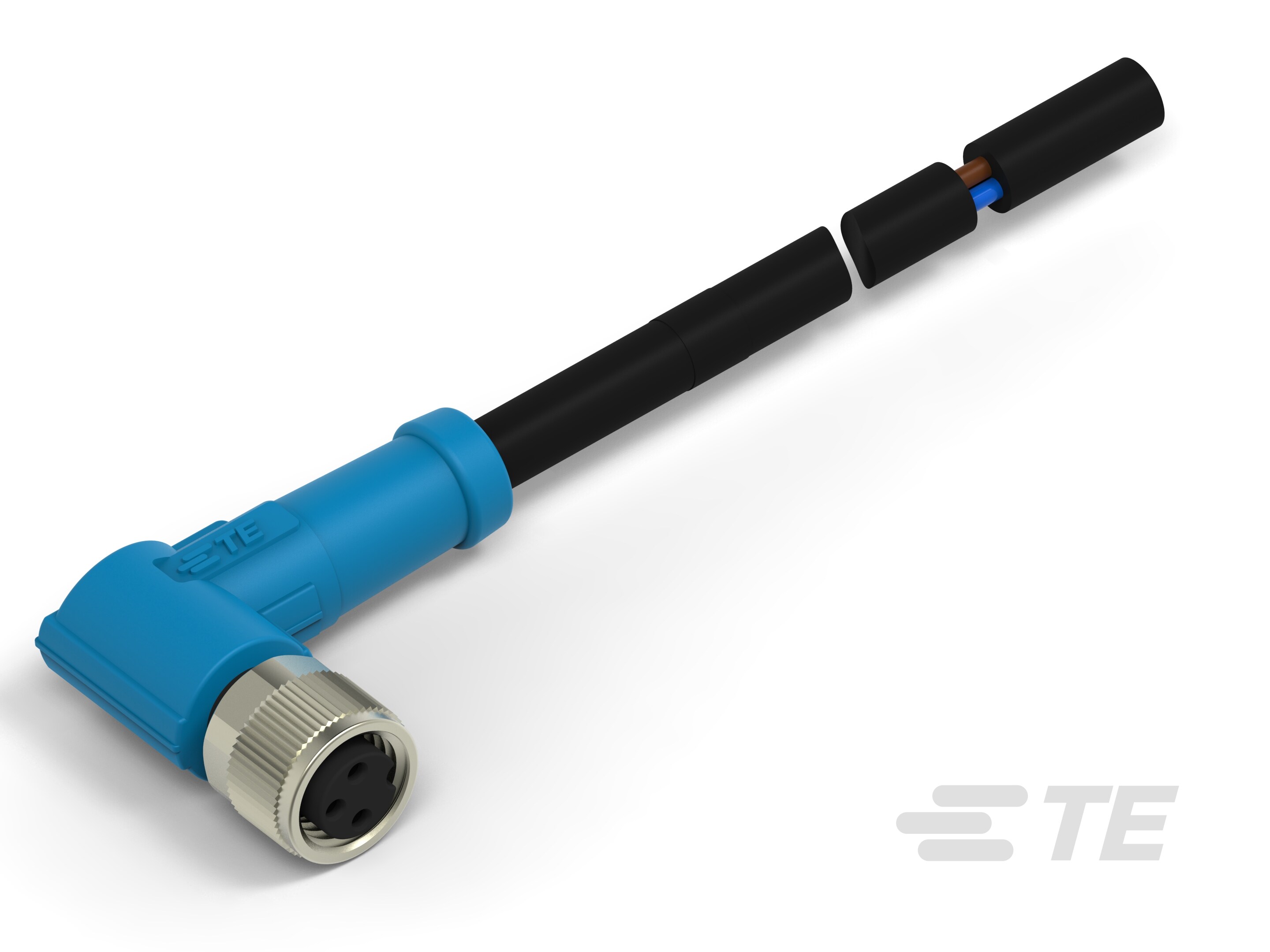 M8 CABLE RA FEMALE 5M 3P PVC CABLE-T4051410003-005