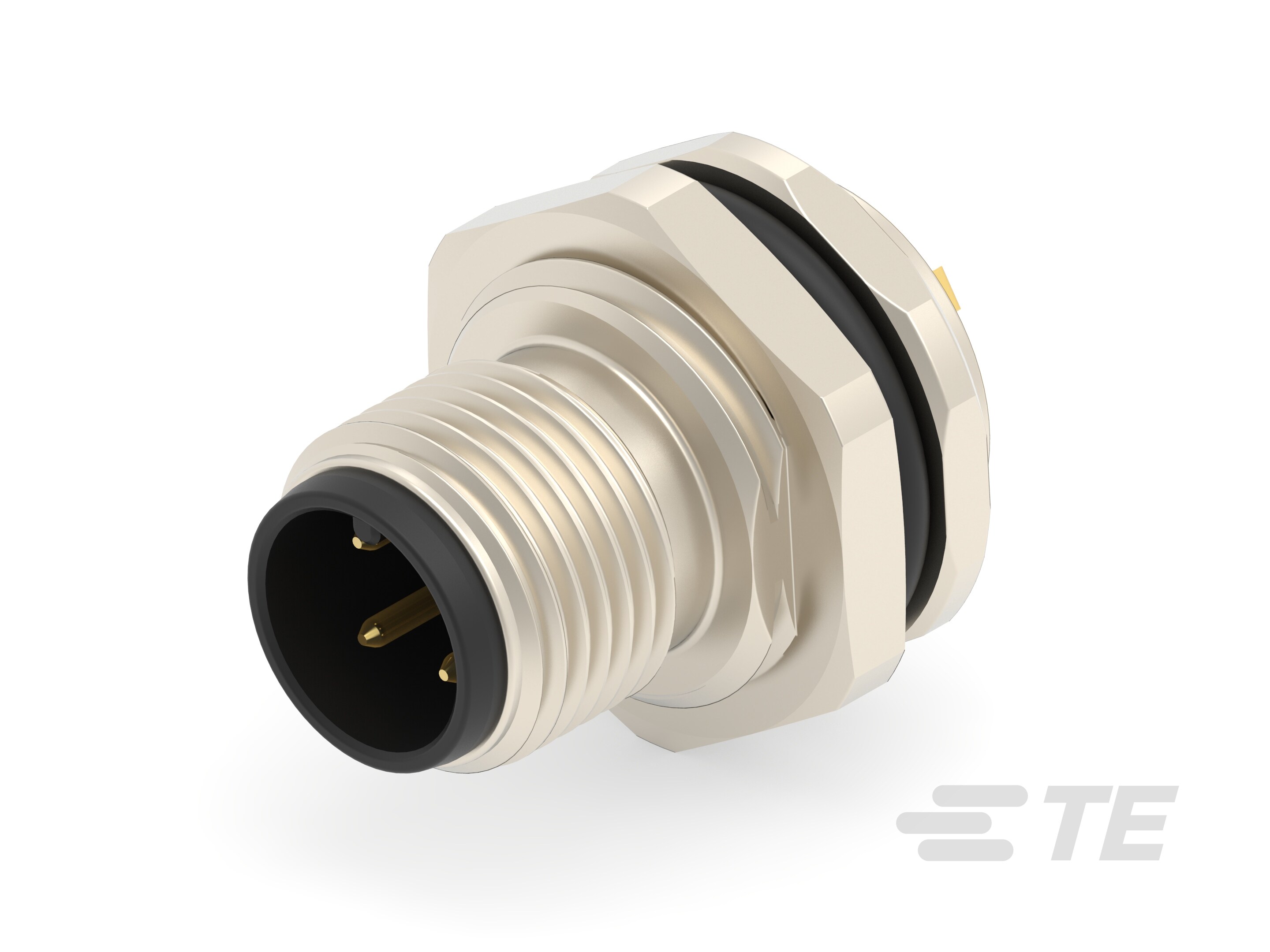 M12,REAR MOUNT,MALE,A,4P,SOLDER WIRE-T4130012041-000