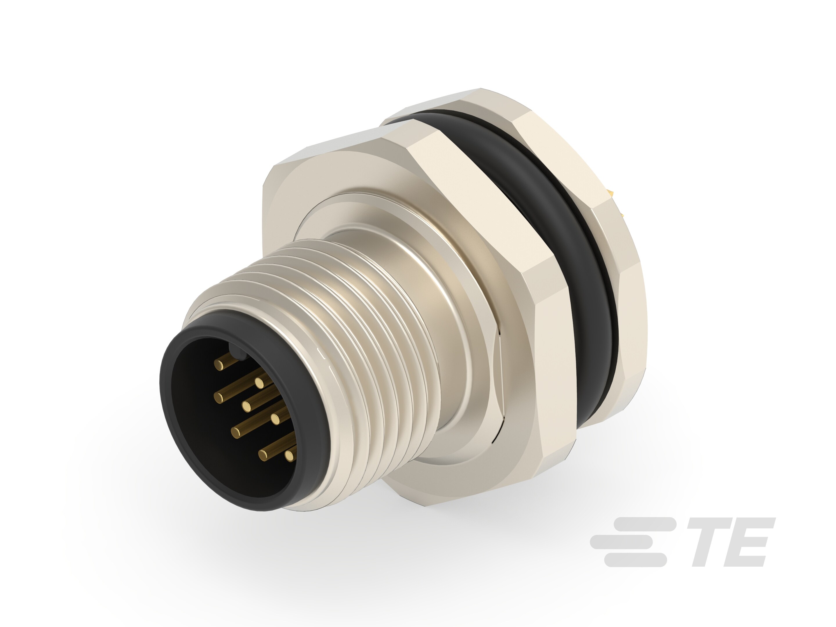 M12,REAR MOUNT,MALE,A,12P,SOLDER WIRE-T4130012121-000