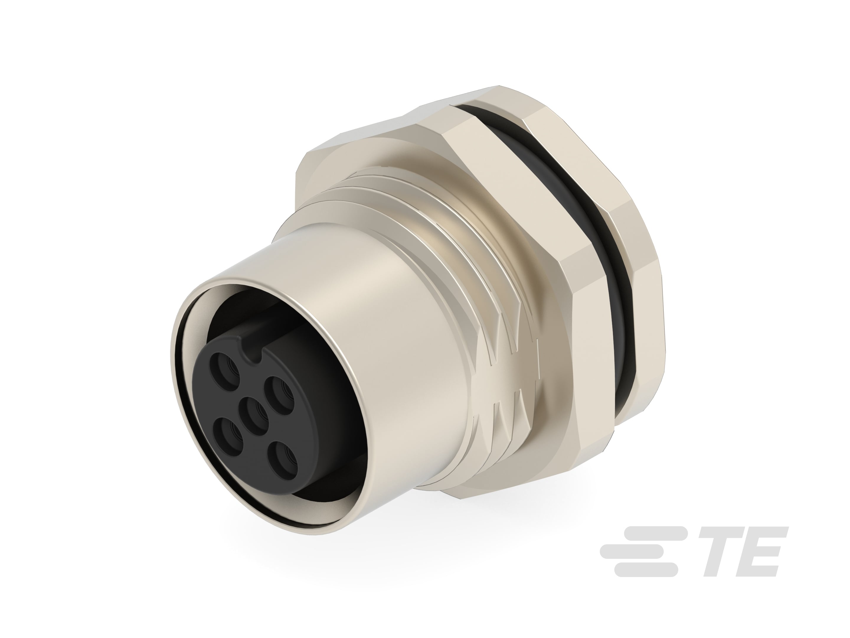 M12,REAR MOUNT,FEMALE,A,5P,SOLDER WIRE-T4131012051-000