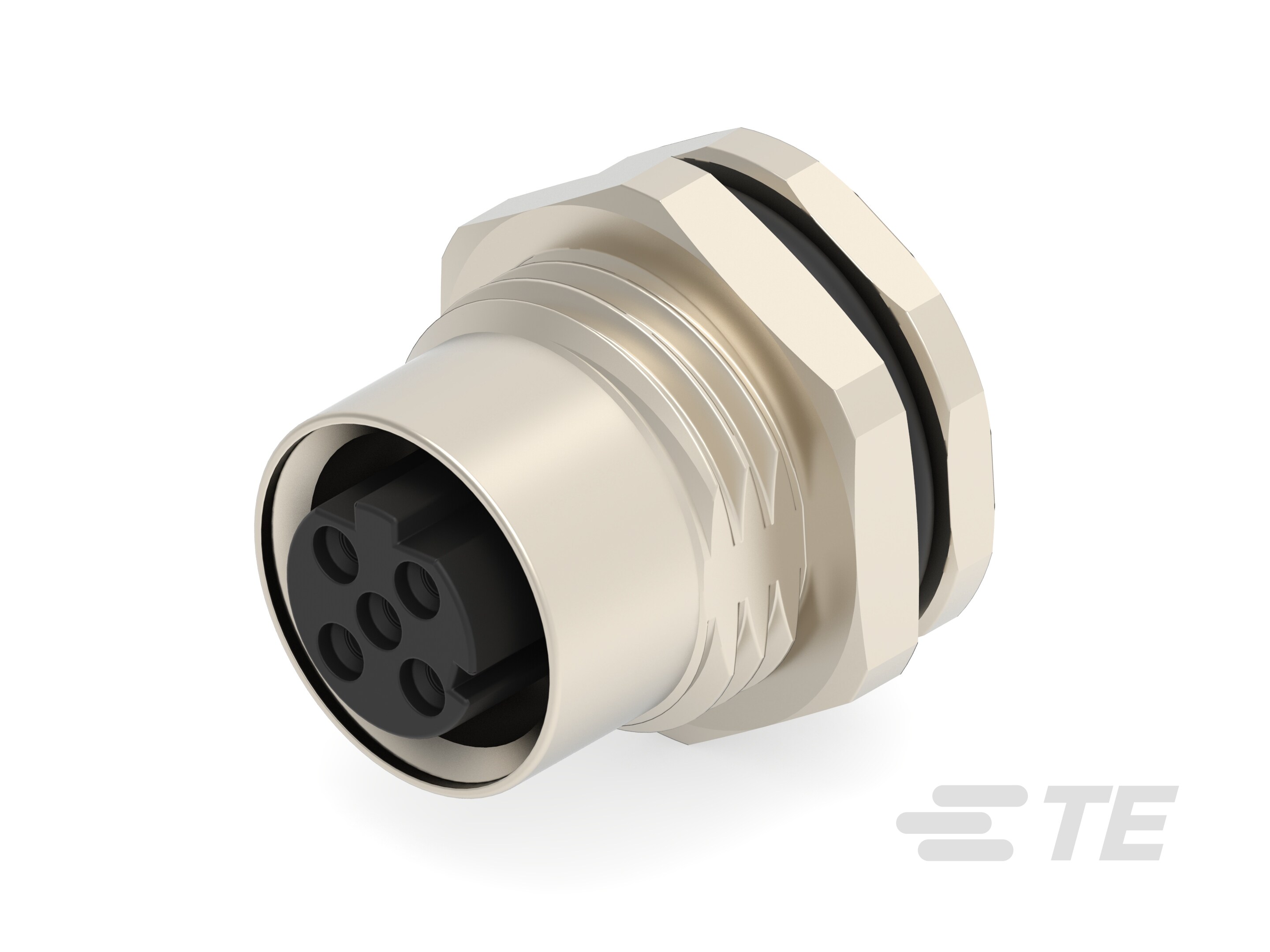 M12,REAR MOUNT,FEMALE,D,5P,SOLDER WIRE-T4131512051-000