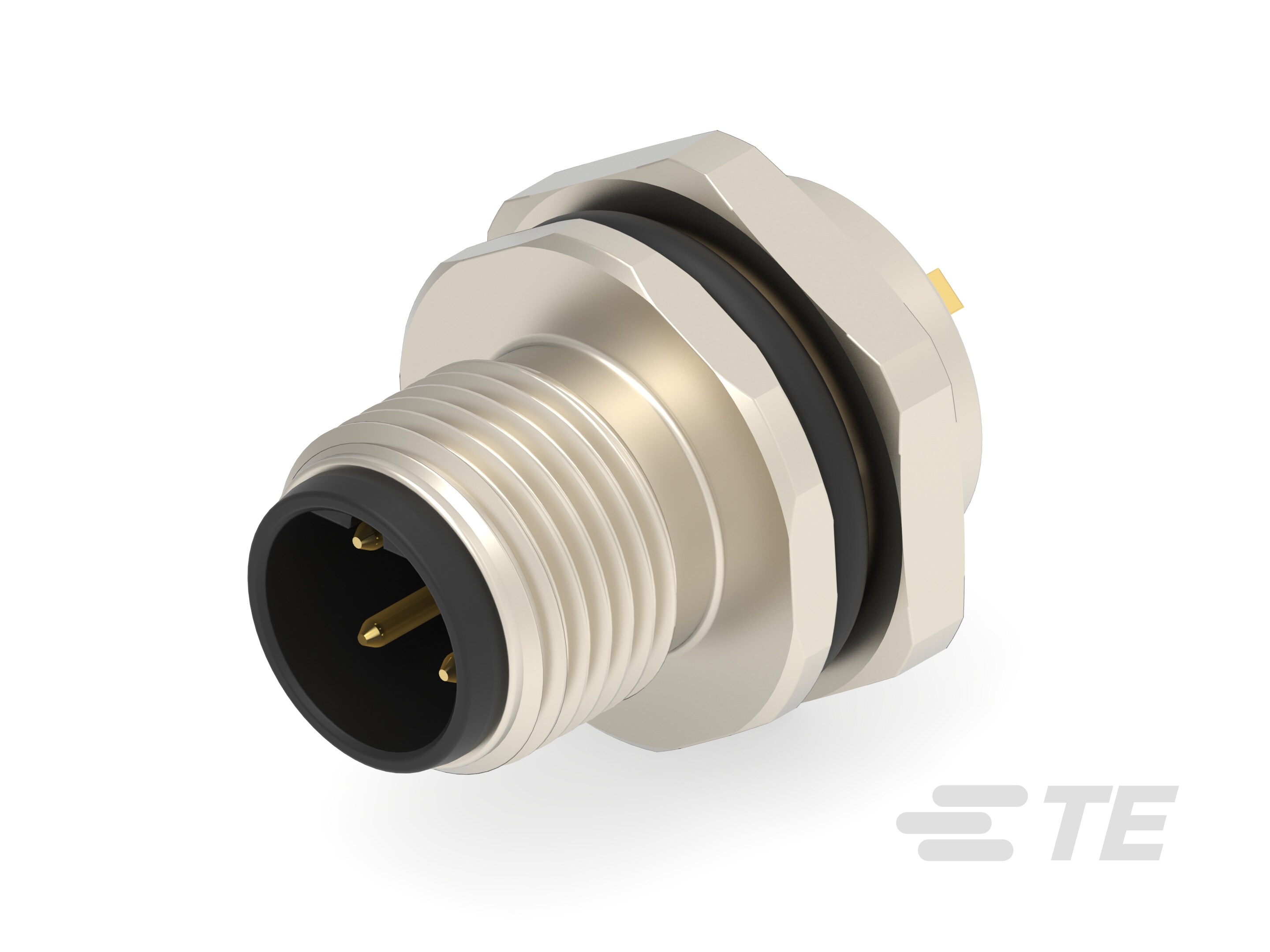 M12,FRONT MOUNT,MALE,B,4P,SOLDER WIRE-T4132412041-000