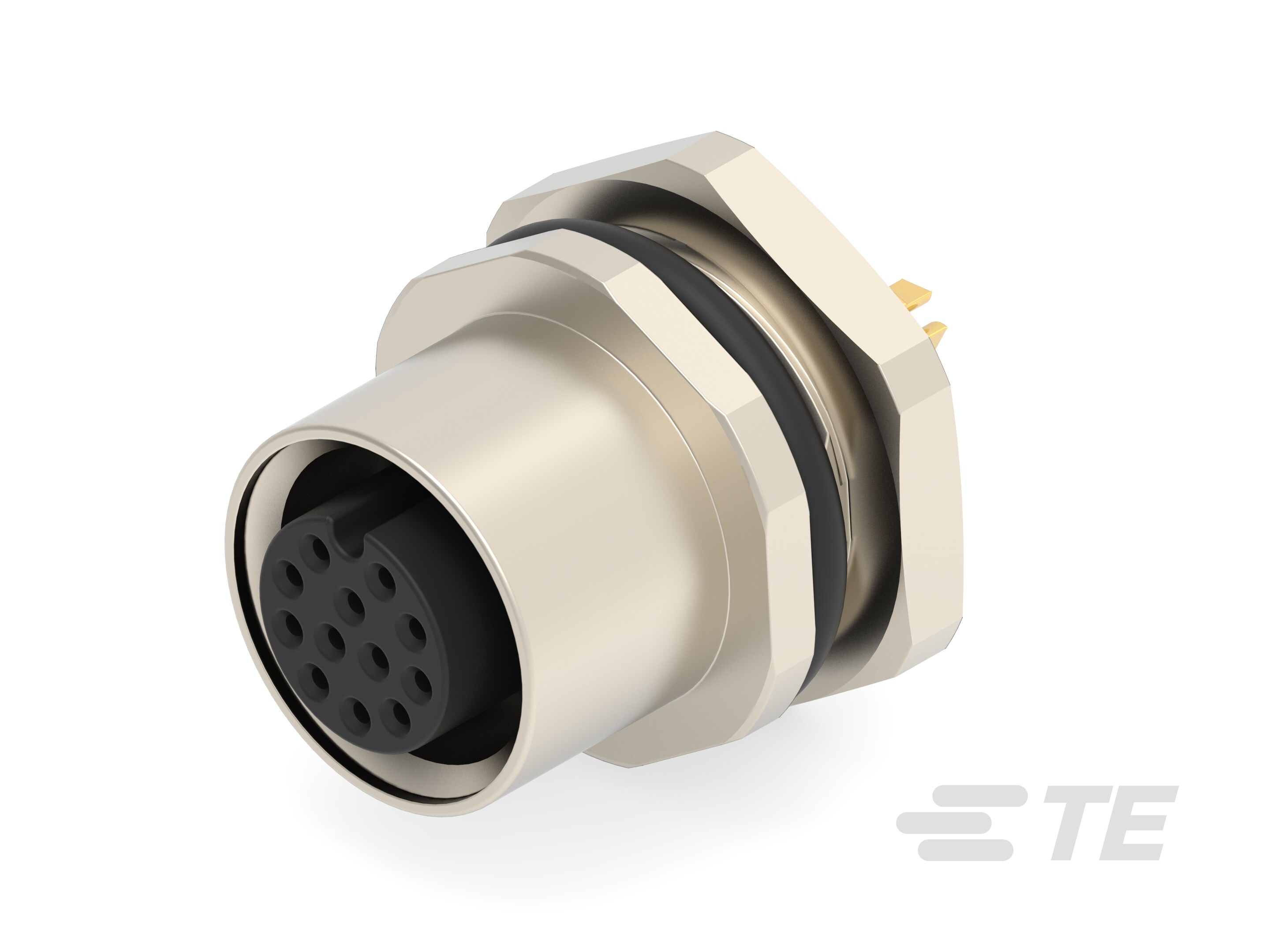 M12,FRONT MOUNT,FEMALE,A,12P,SOLDER WIRE-T4133012121-000