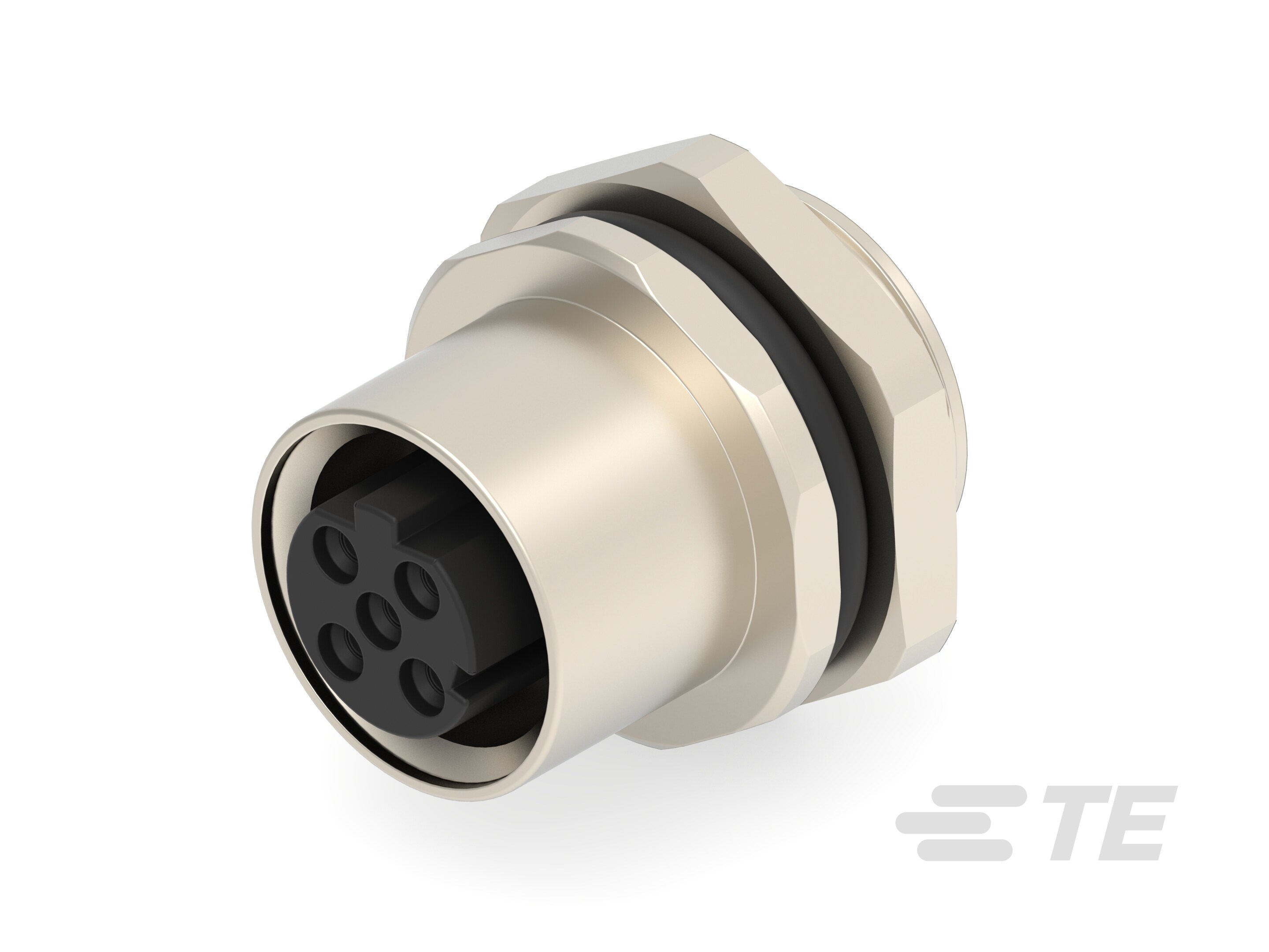 M12,FRONT MOUNT,FEMALE,D,2P,SOLDER WIRE-T4133512021-000