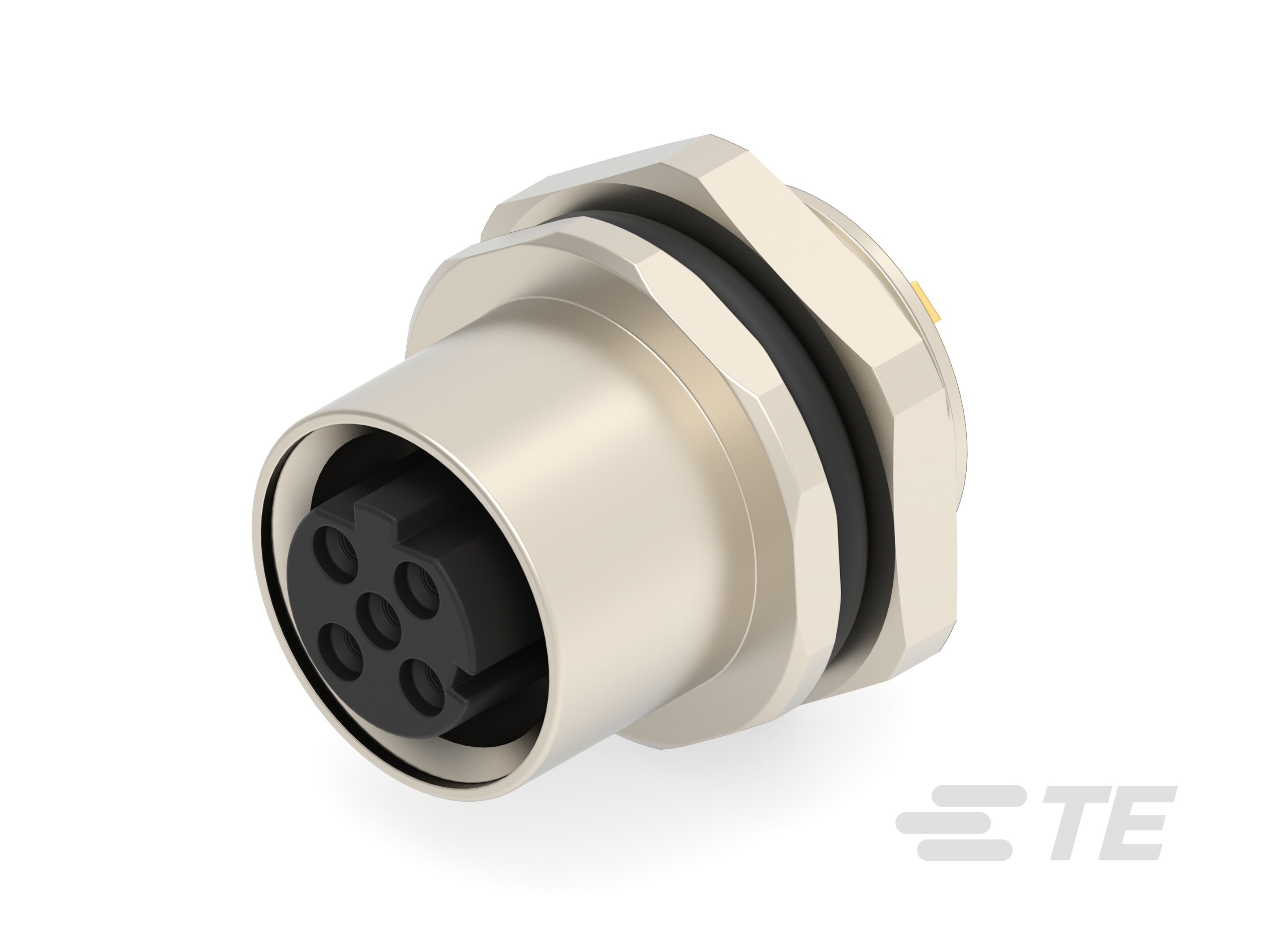 M12,FRONT MOUNT,FEMALE,D,5P,SOLDER WIRE-T4133512051-000