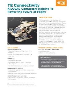 Contacteurs KILOVAC pour systèmes eVTOL