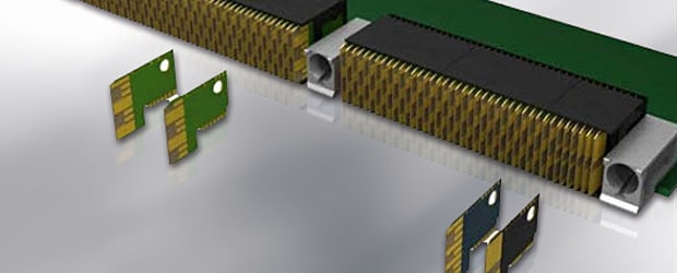 TE のウエファ ベースの設計の MULTIGIG RT 2 コネクタ。