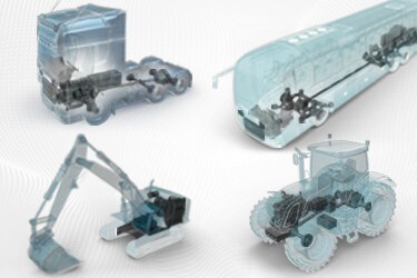 Ein Ingenieur entwickelt eine neue Leiterplatte für ein LKW-Lenksystem.