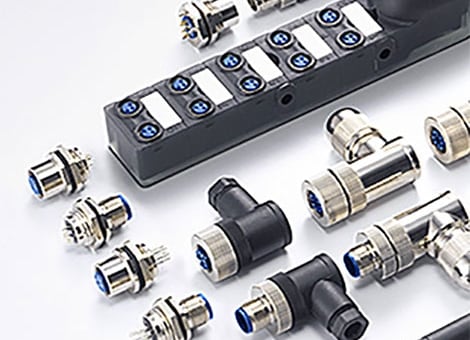 信頼性の高い通信を実現する M8/M12 コネクタ システム