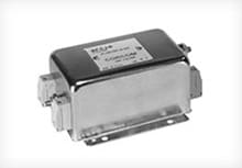 白色背景中的 Corcom EMI 单相滤波器